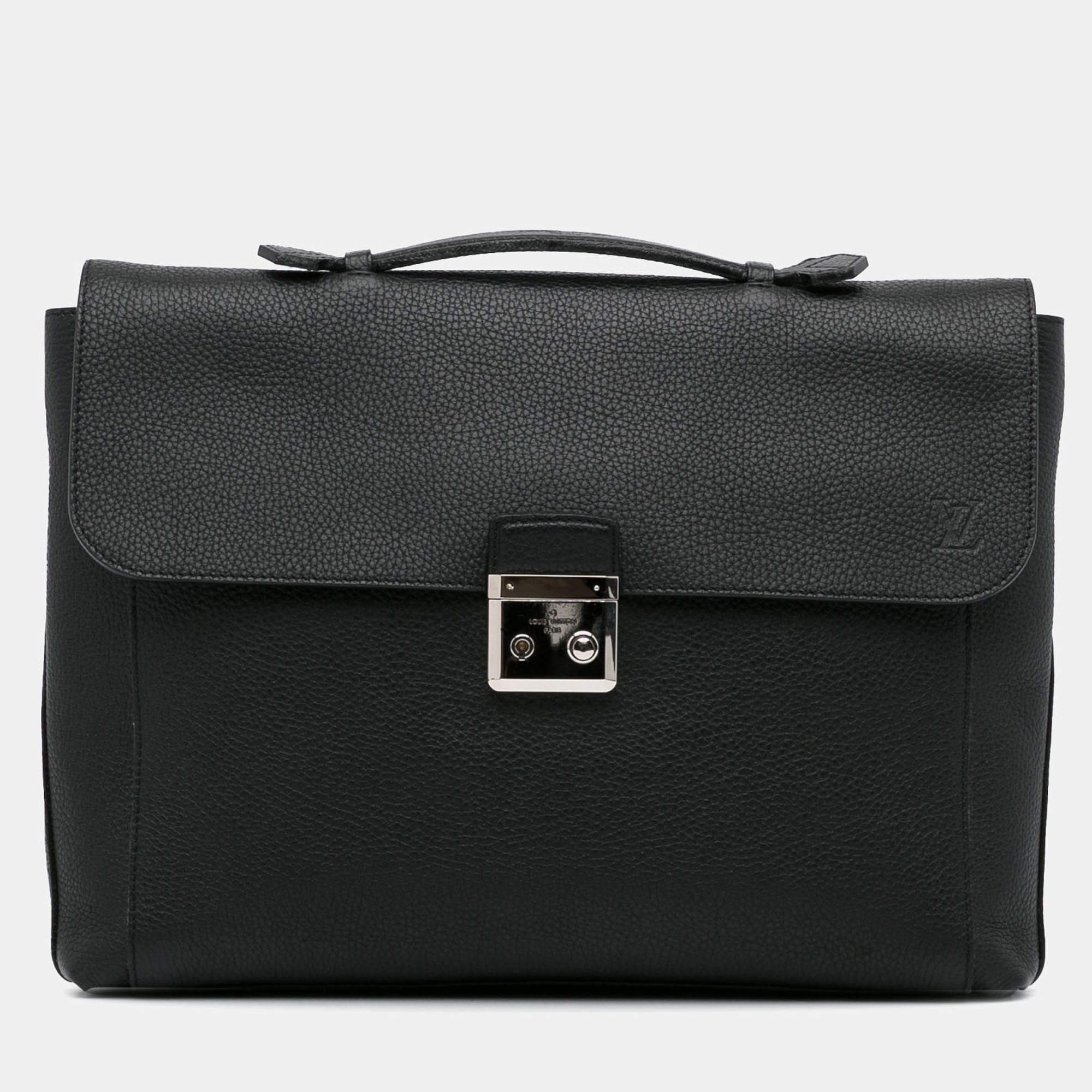 

Louis Vuitton Black Taurillon Serviette Dorian Briefcase