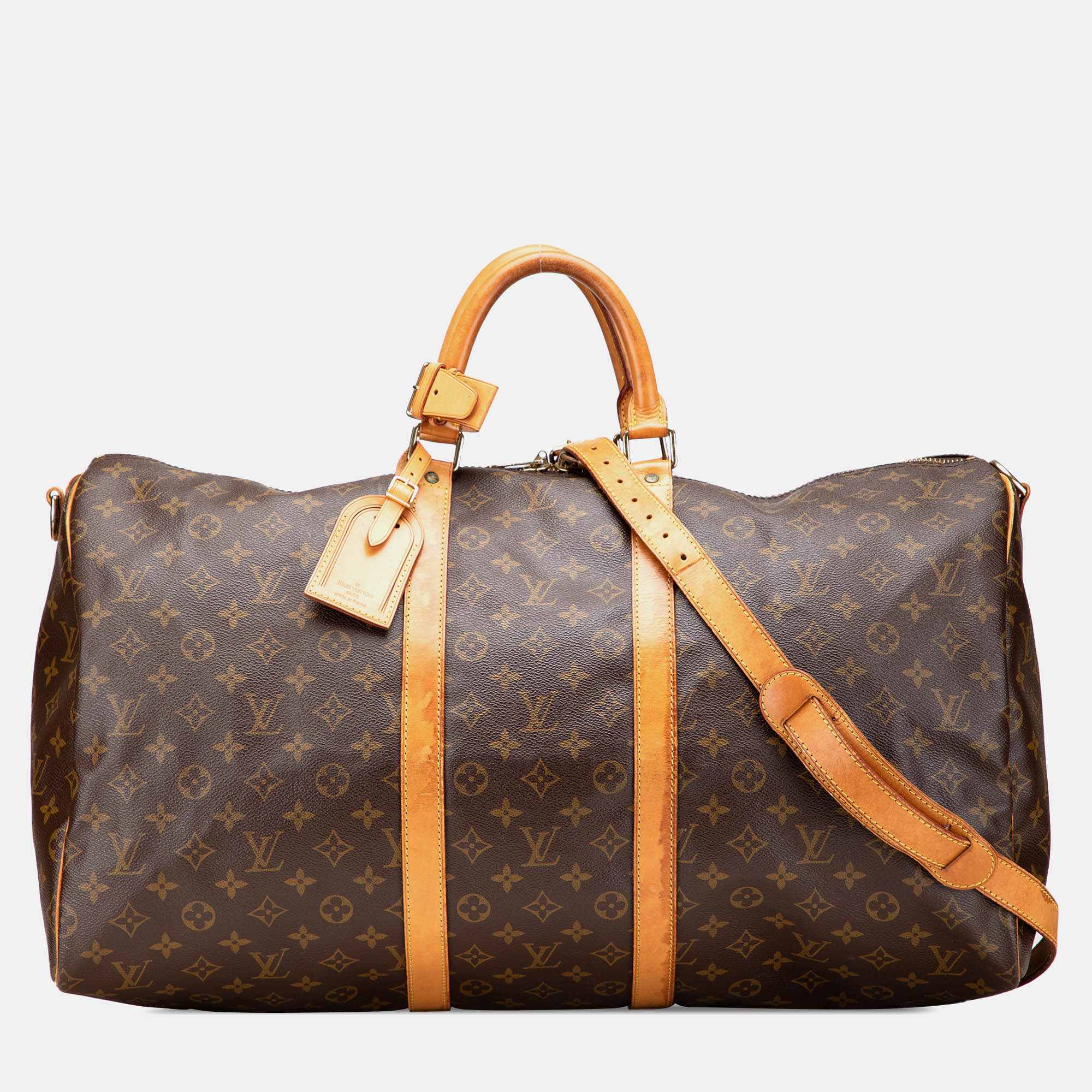

Louis Vuitton Brown Monogram Keepall Bandouliere 55
