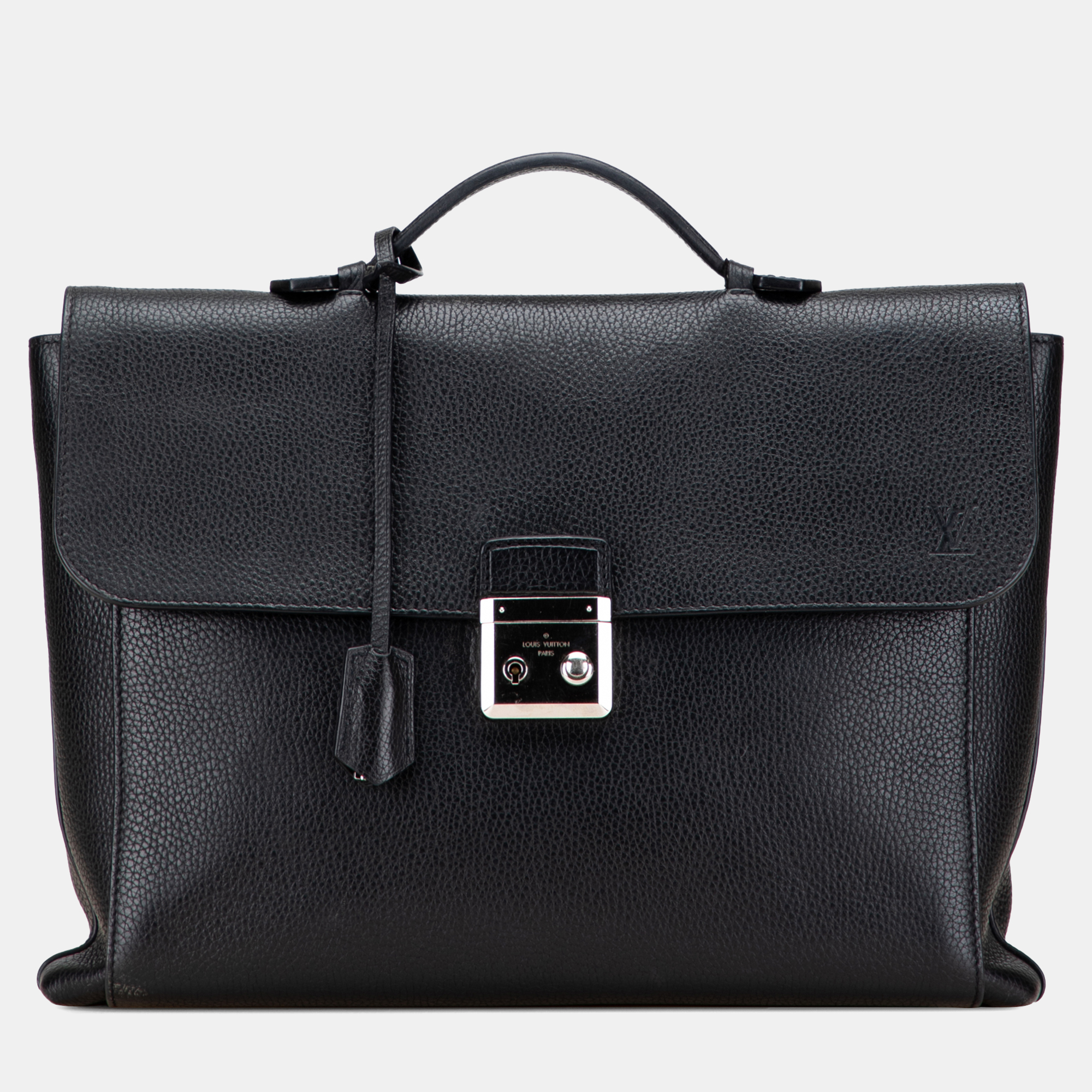 

Louis Vuitton Black Taurillon Serviette Dorian Briefcase