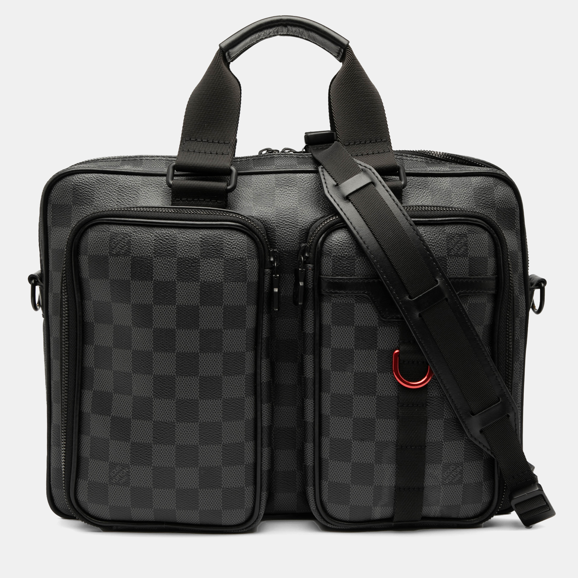 

Louis Vuitton Damier Graphite Utility Grey Canvas Business Bag, Black