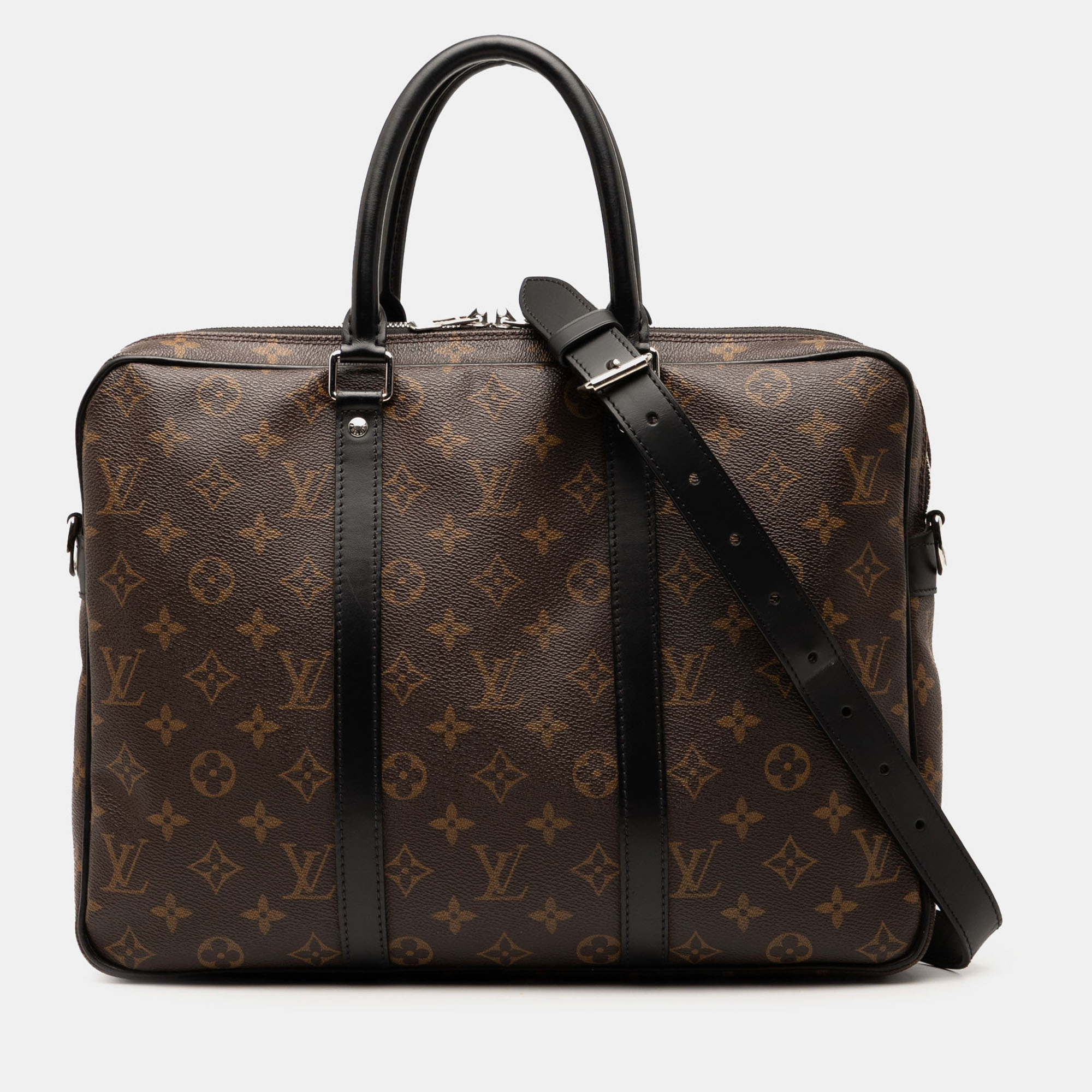 

Louis Vuitton Brown Monogram Macassar Porte Documents Voyage