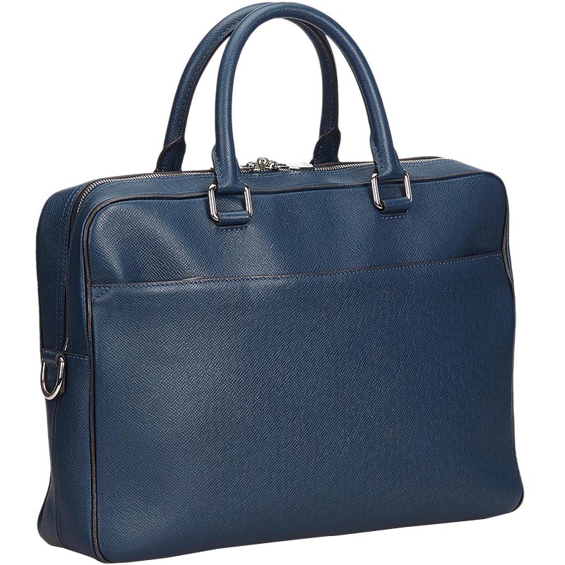 

Louis Vuitton Blue Taiga Leather Porte Documents Voyage Bag