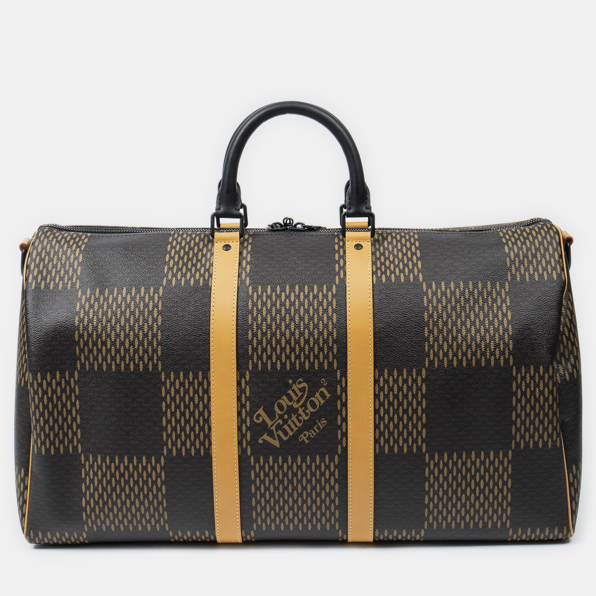 

Louis Vuitton x Nigo Giant Damier Ebene Monogram Keepall Bandouliere 50, Brown