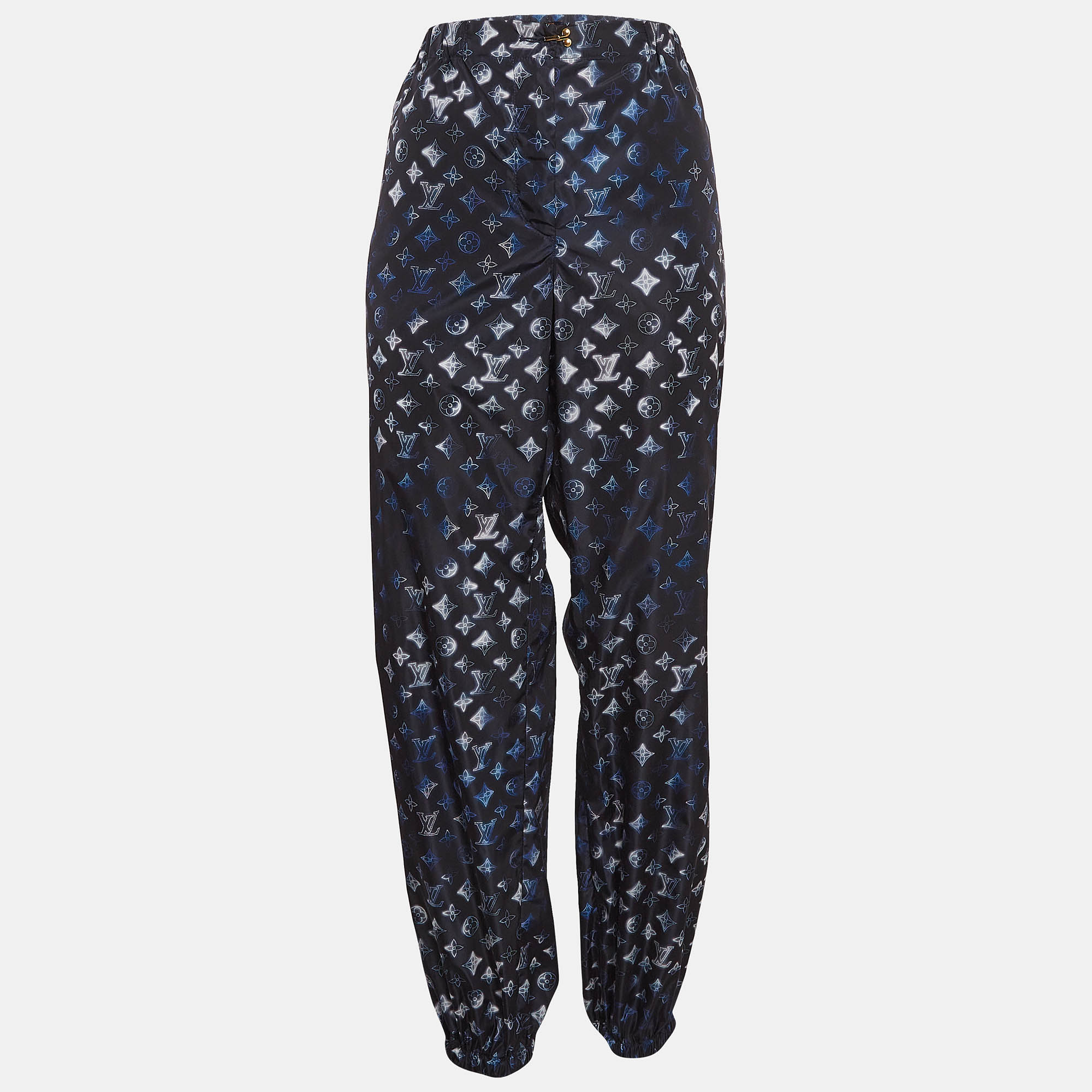 

Louis Vuitton Dark Blue Mahina Monogram Nylon Joggers L