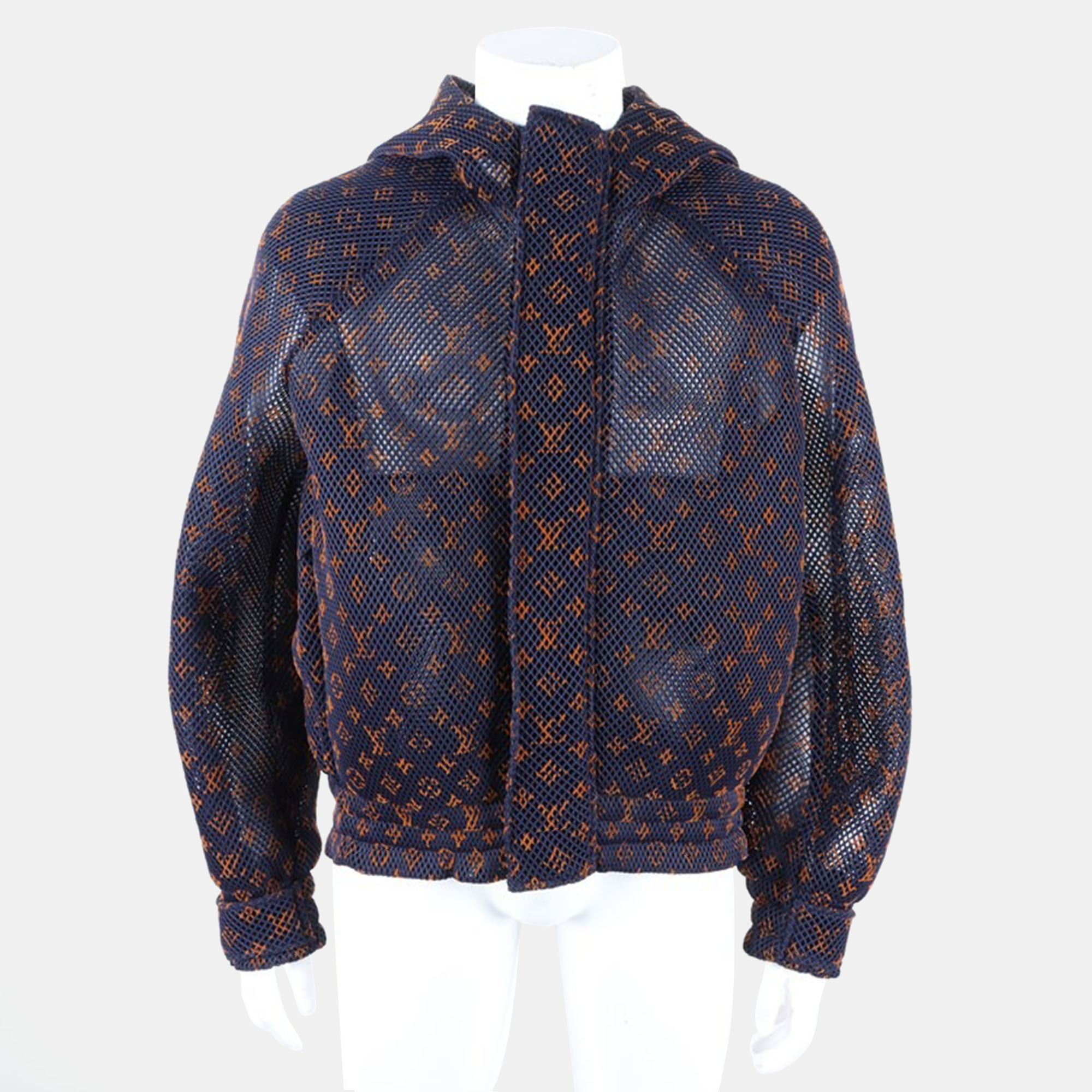 

Louis Vuitton Blue Gradient Mesh Blouson Jumper Size