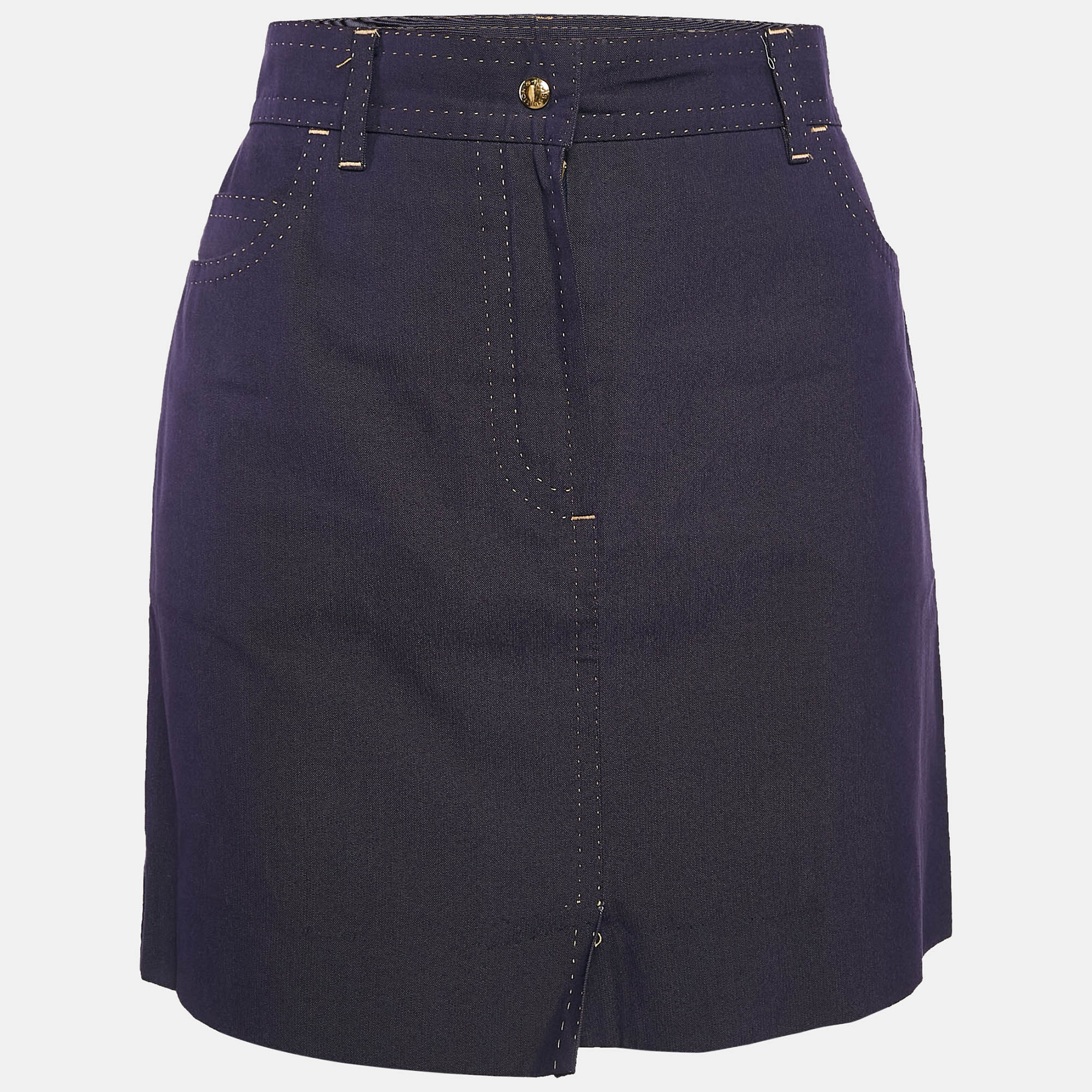 

Louis Vuitton Blue Cotton and Silk Mini Skirt M