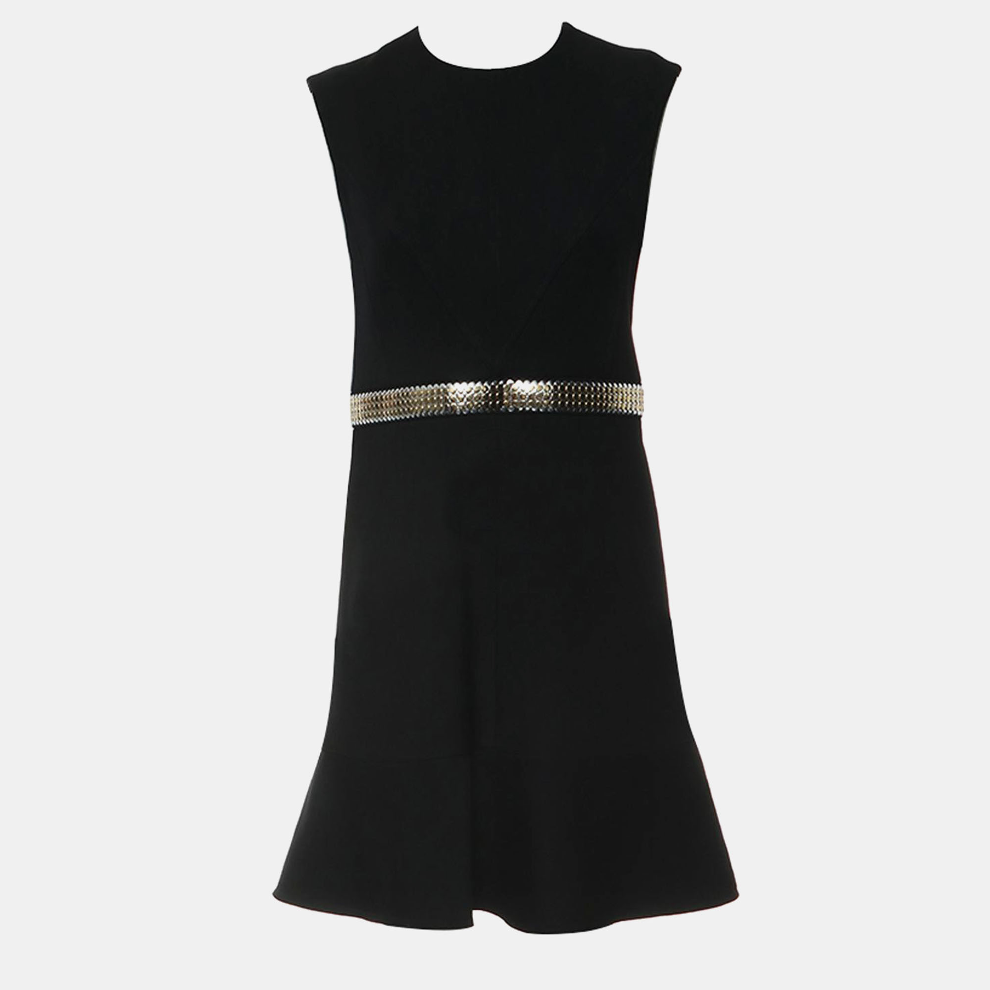 

Louis Vuitton Black Wool, Elastane, Silk Metal Waist Sleeveless Dress