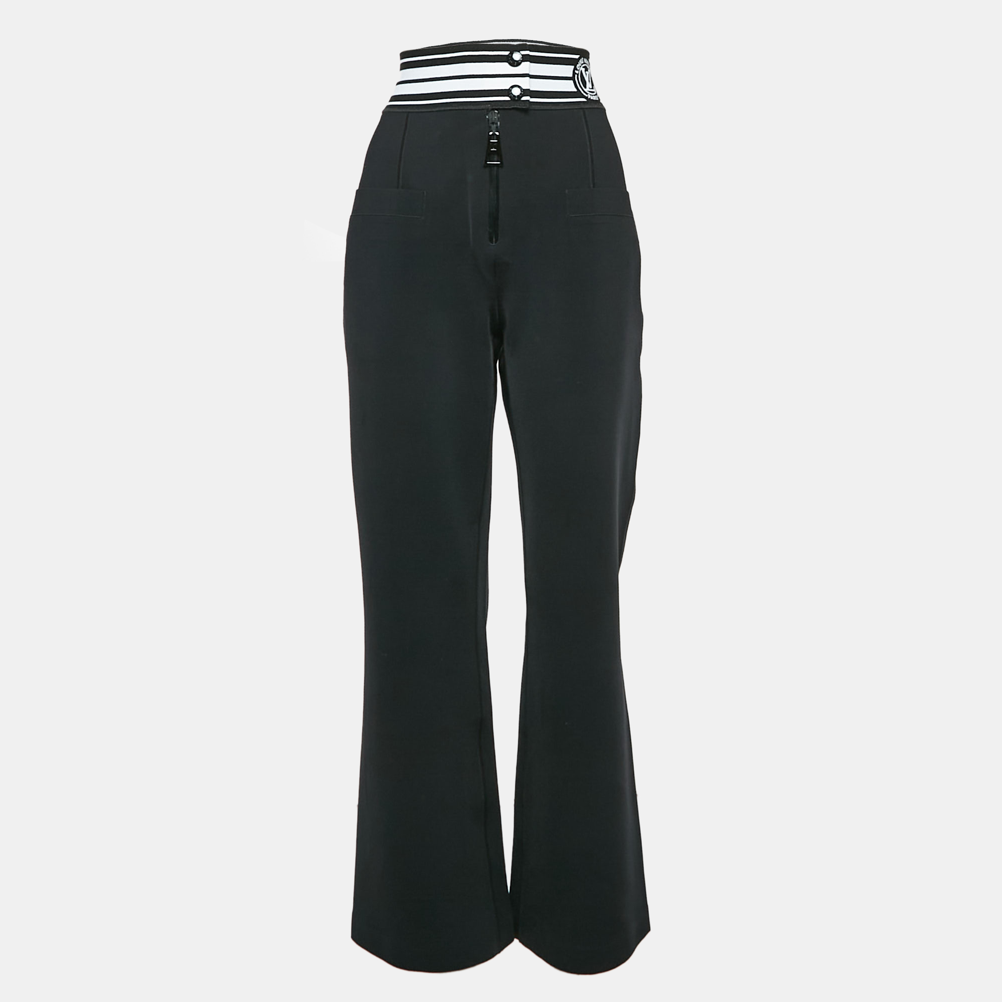 

Louis Vuitton Black Technical Jersey Flared Pants M