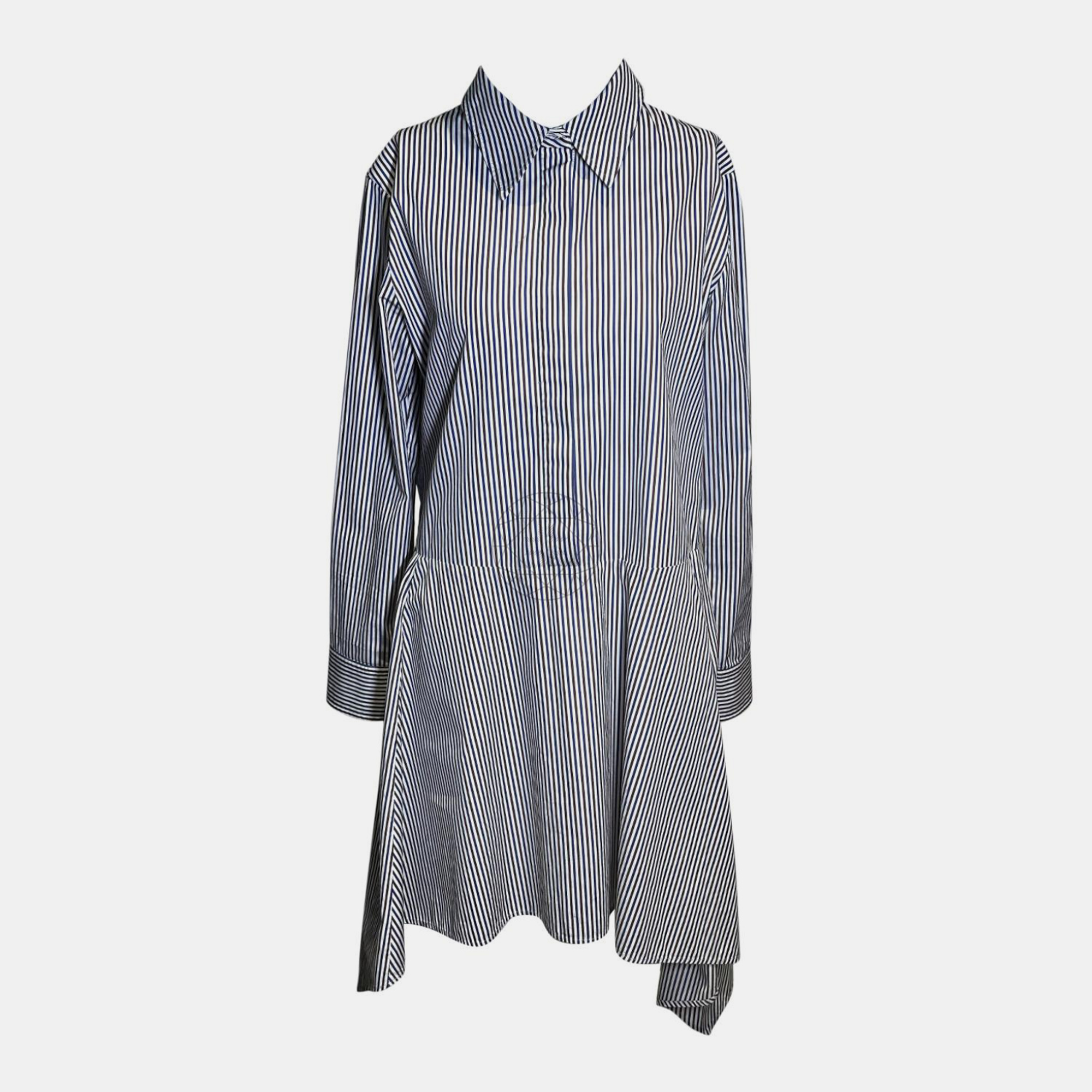 

Louis Vuitton Brown and Blue Stripes Shirt Dress