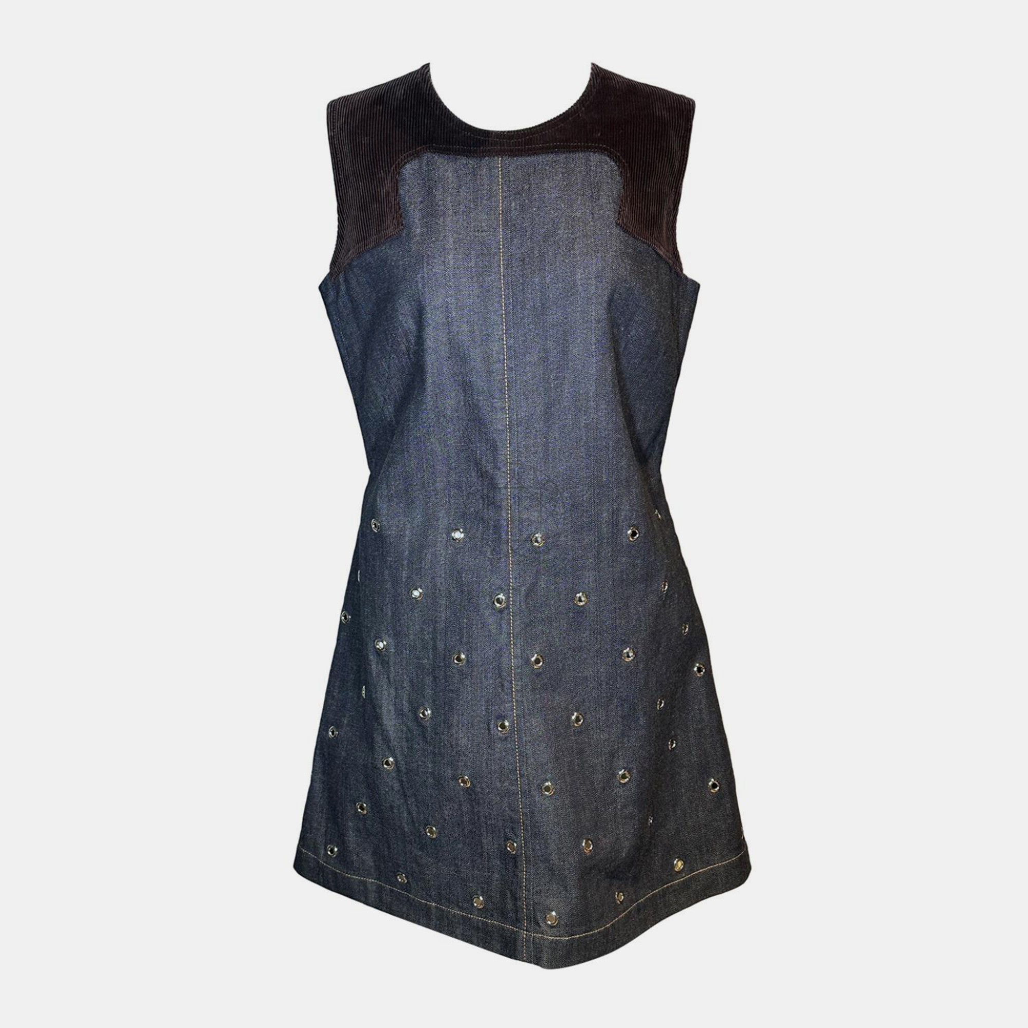 

Louis Vuitton Denim Corduroy Collar Dress, Blue