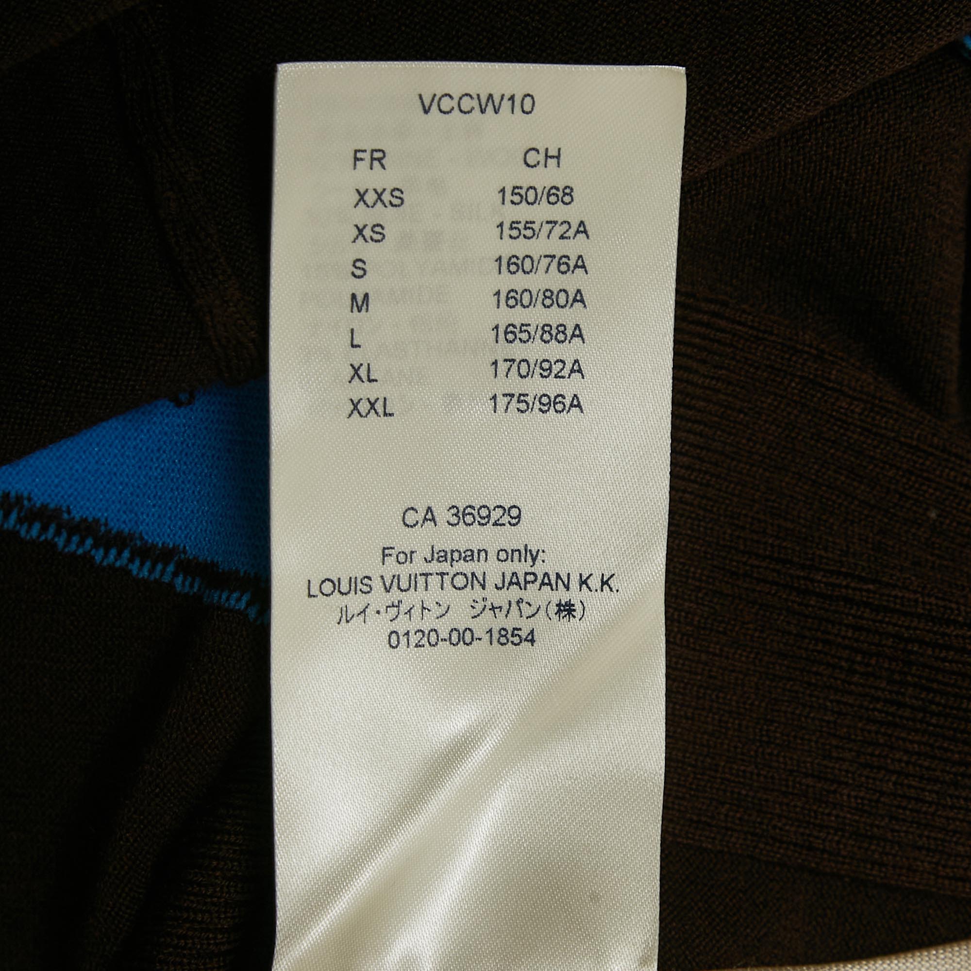 Louis Vuitton Multicolor Wool Blend Jersey Mini Dress L 