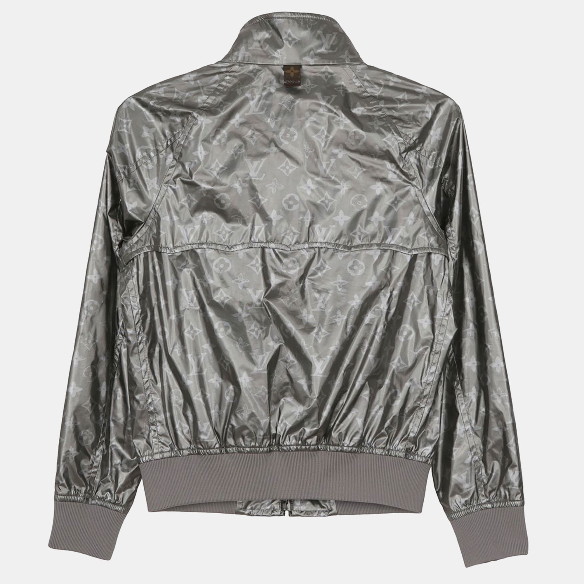 

Louis Vuitton Metallic Monogram Coated Bomber Jacket Size