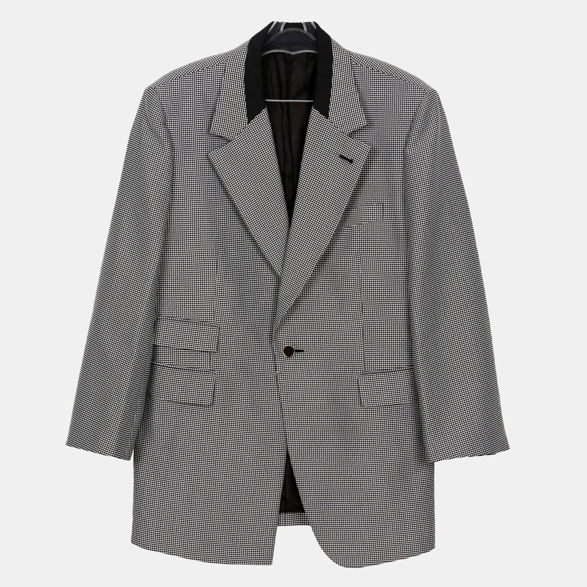 

Louis Vuitton Black White Checkered Oversized Blazer Size, Grey