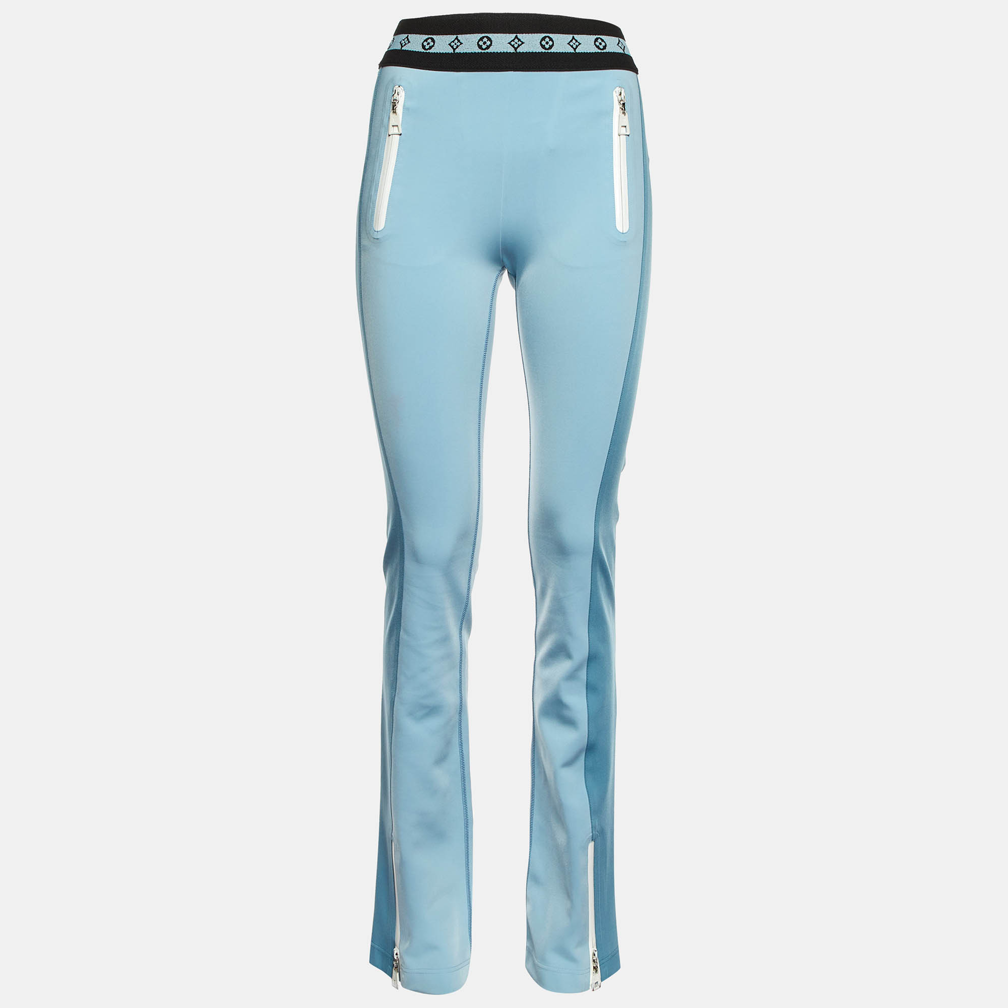 

Louis Vuitton Blue Jersey Flared Trousers M