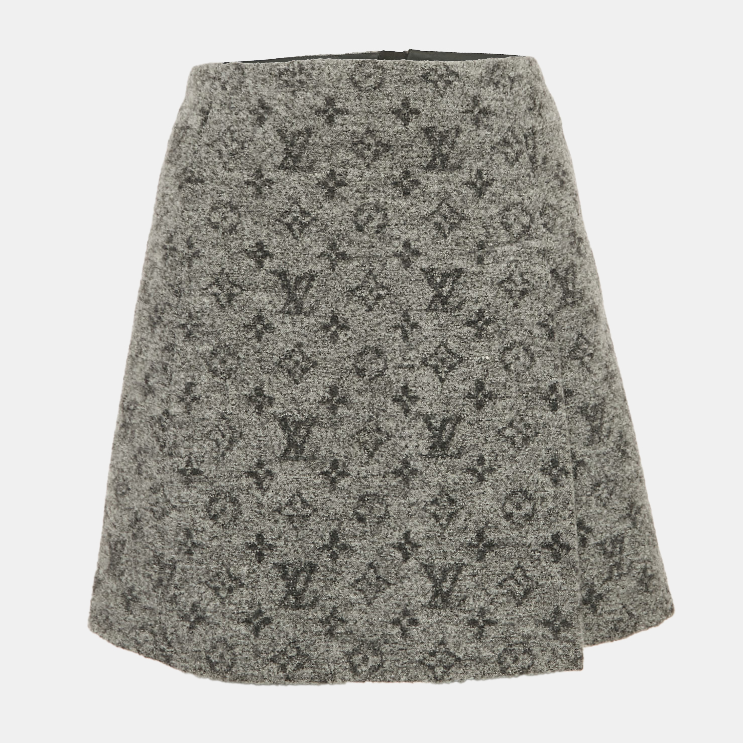 

Louis Vuitton Grey Monogram Felt Mini Skirt S