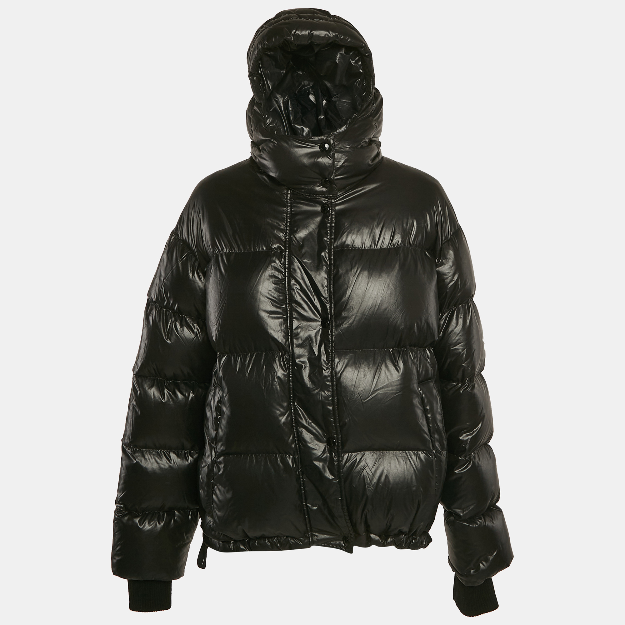 

Louis Vuitton Black Nylon Hooded Puffer Jacket M