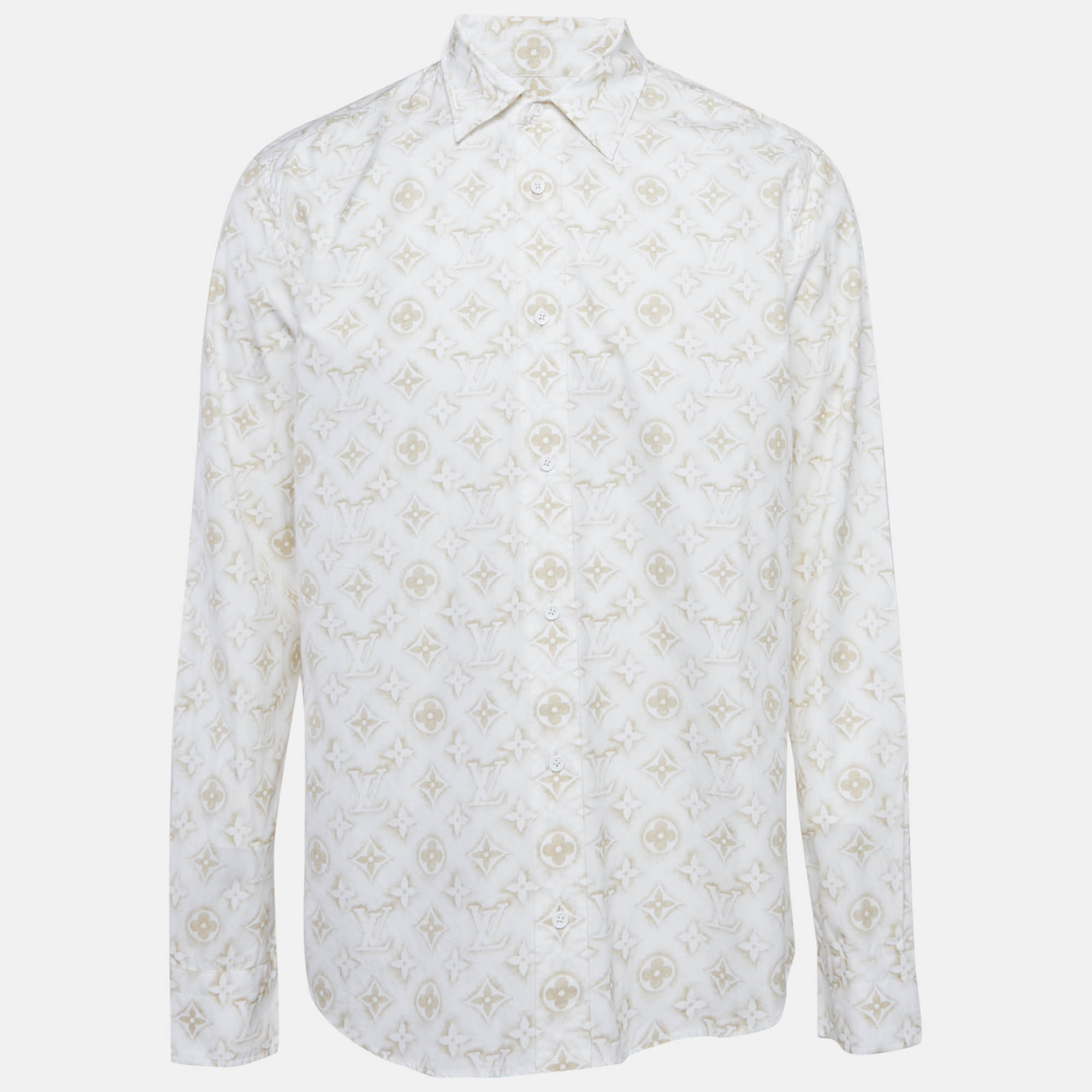 

Louis Vuitton Beige Monogram Cotton Long Sleeve Shirt XXL