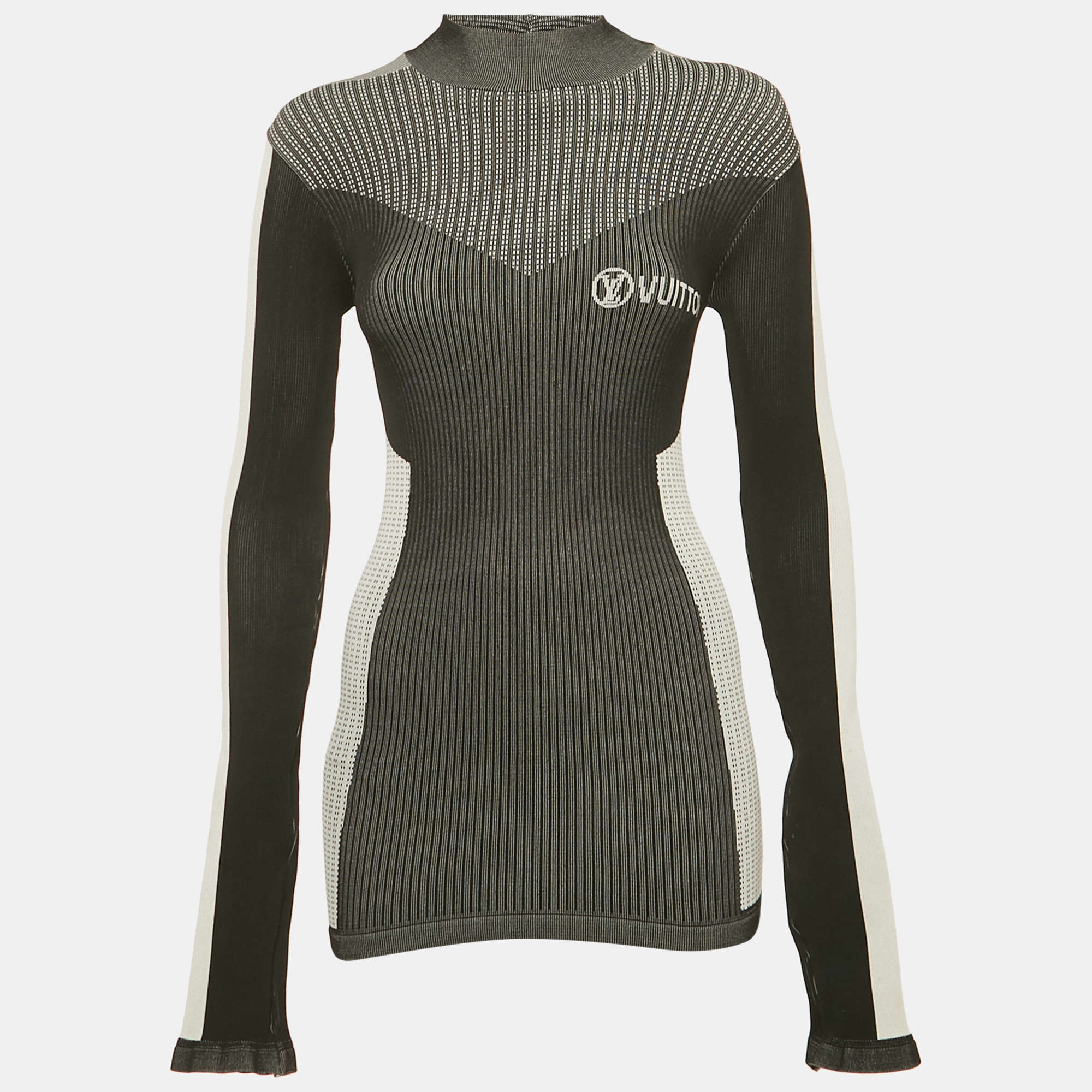 

Louis Vuitton Black Rib Knit High Neck Pullover S