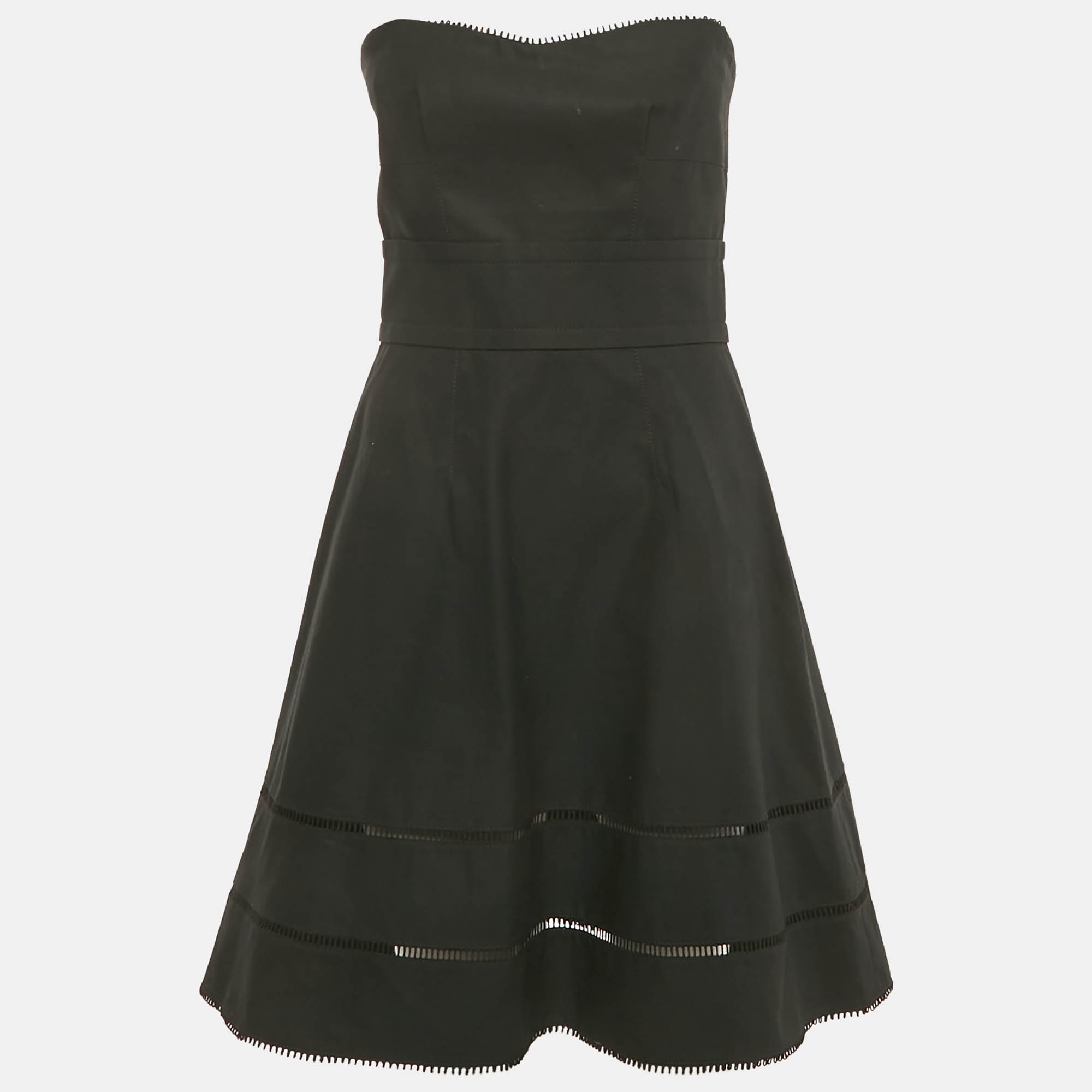 

Louis Vuitton Black Cotton Strapless Mini Dress M