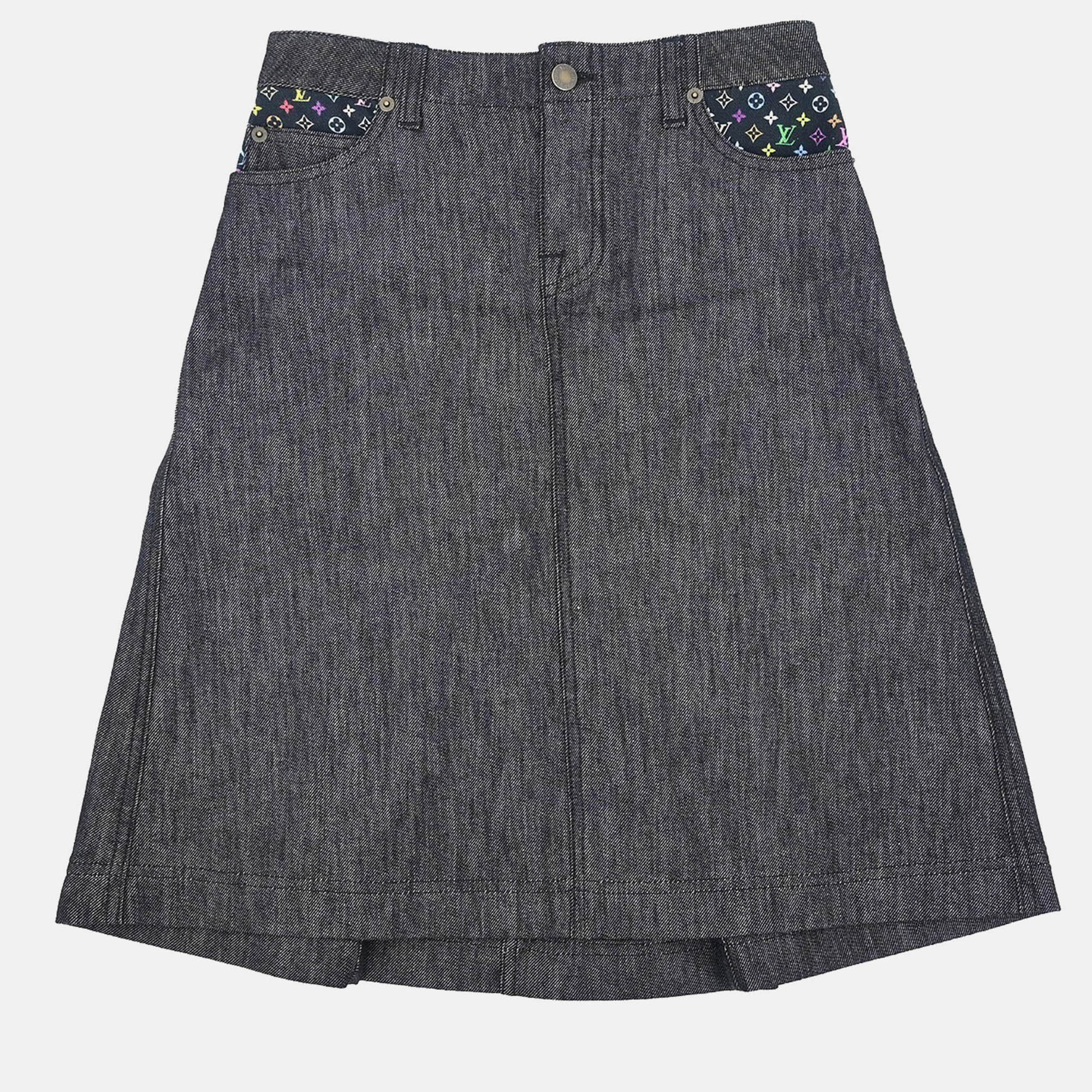 

Louis Vuitton Denim Skirt Gray Size 34, Grey