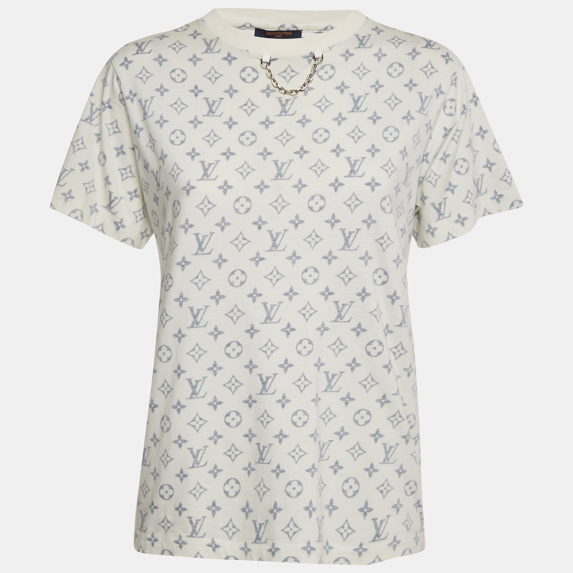 

Louis Vuitton White Monogram Print Jersey T-Shirt M