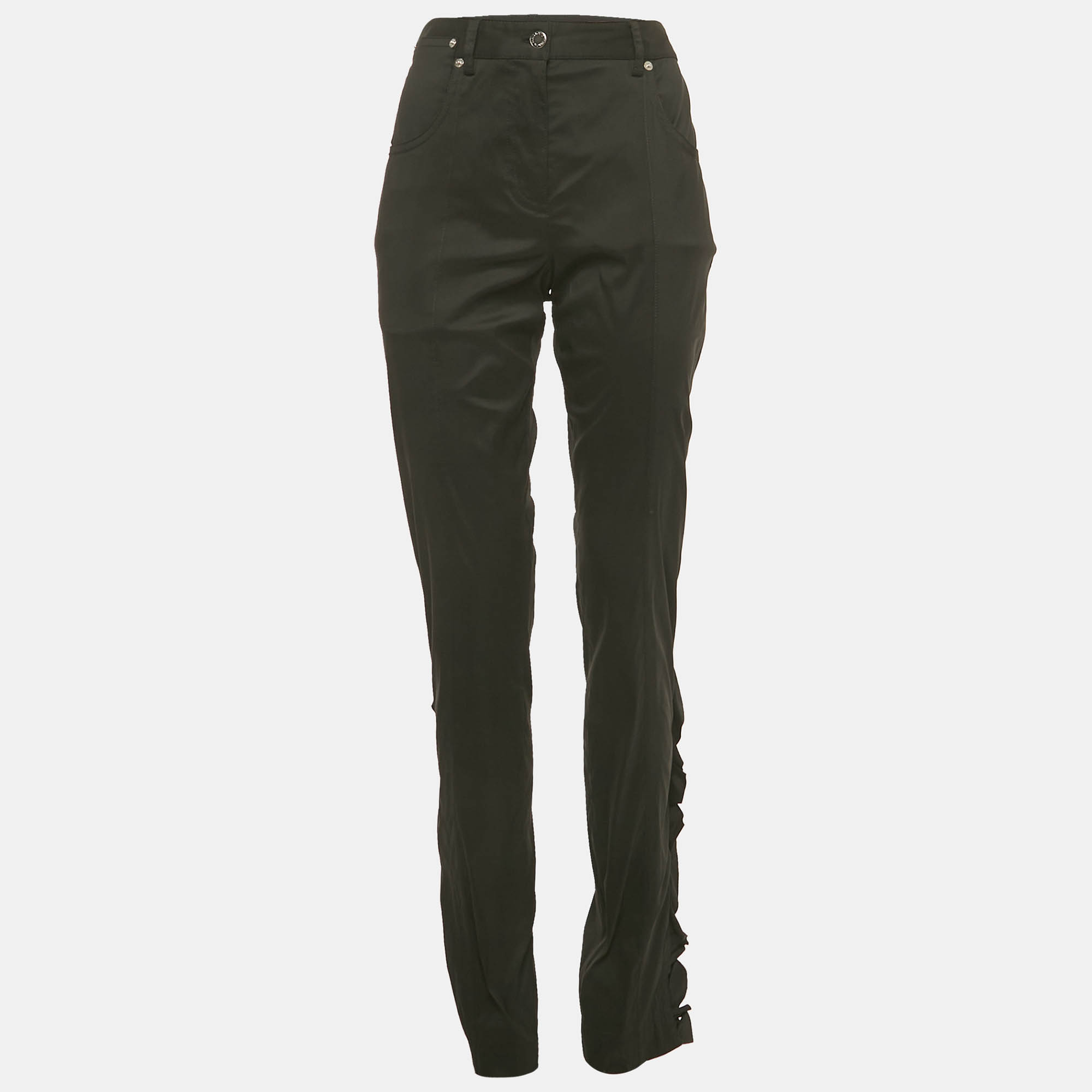 

Louis Vuitton Black Crepe Ruffed Pants M, Blue