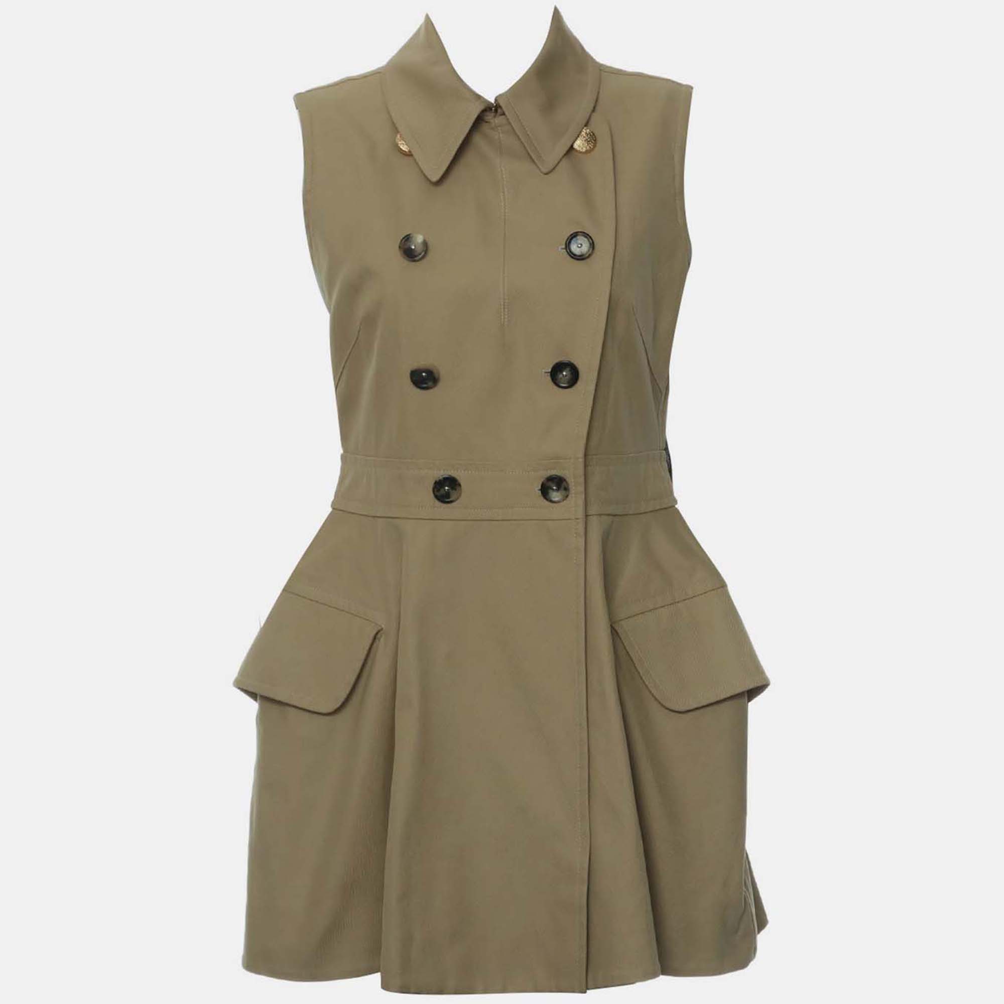 Louis Vuitton Double Breasted Gabardine Dress Size M