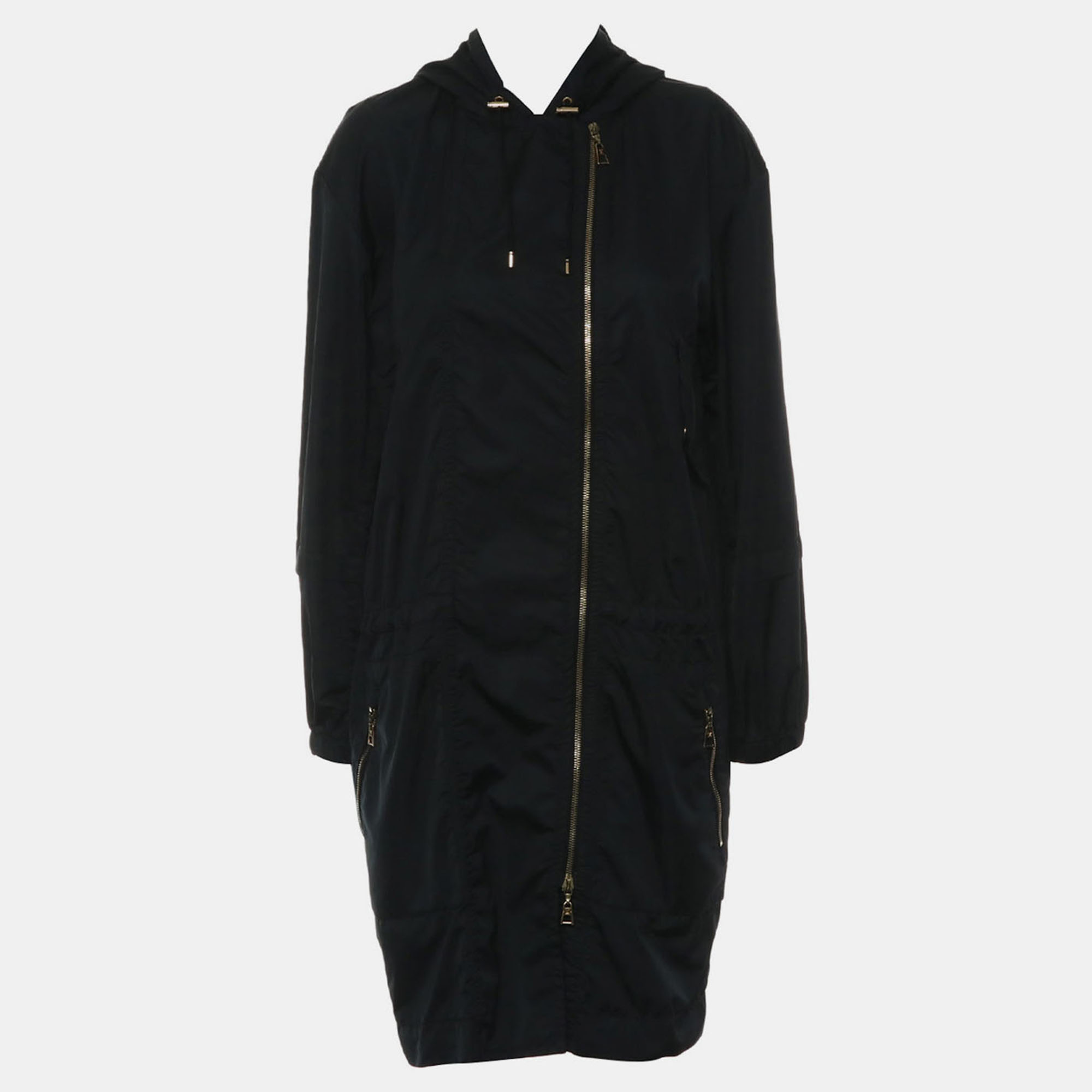 

Louis Vuitton Zip Up Nylon Long Coat, Black