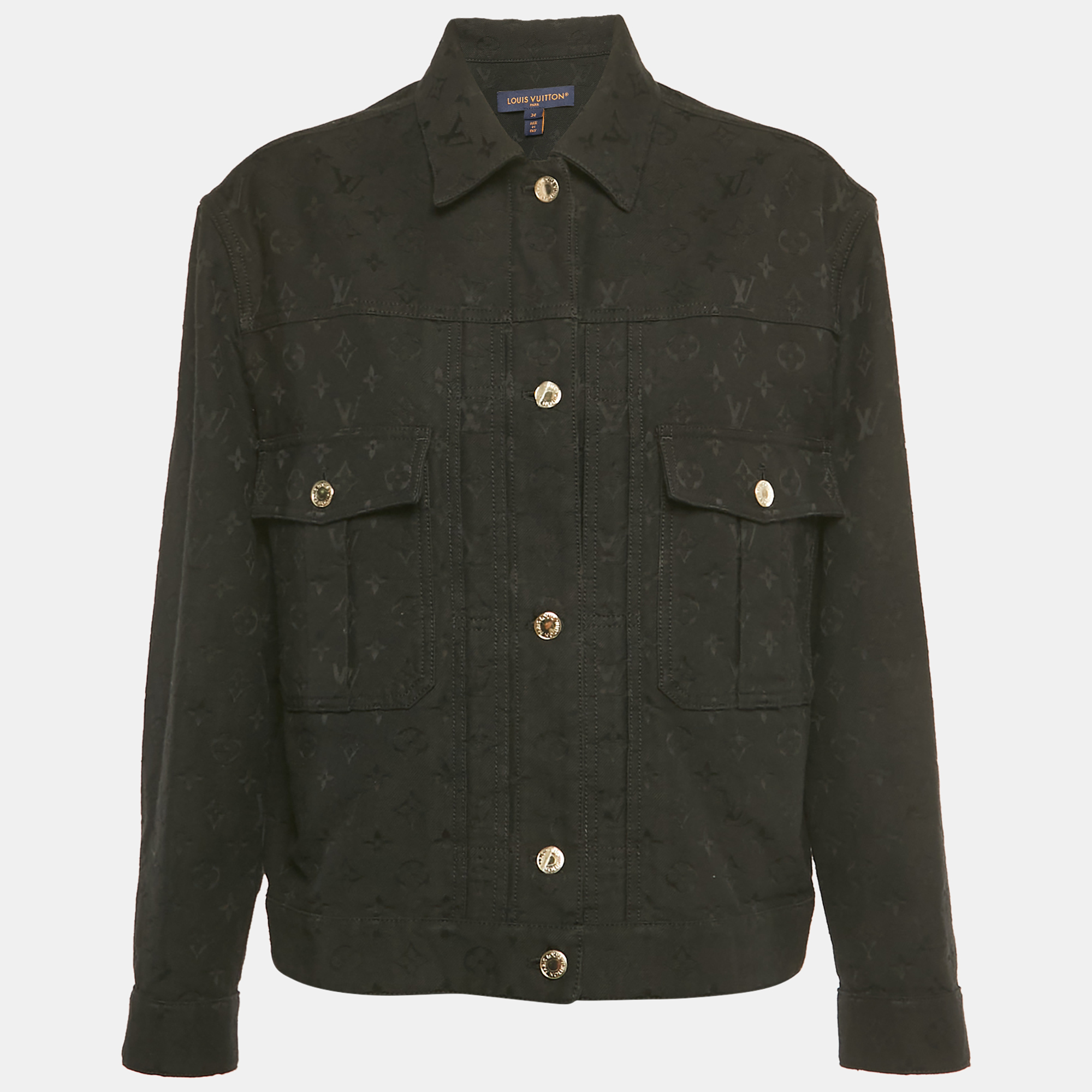 

Louis Vuitton Black Monogram Jacquard Denim Jacket S