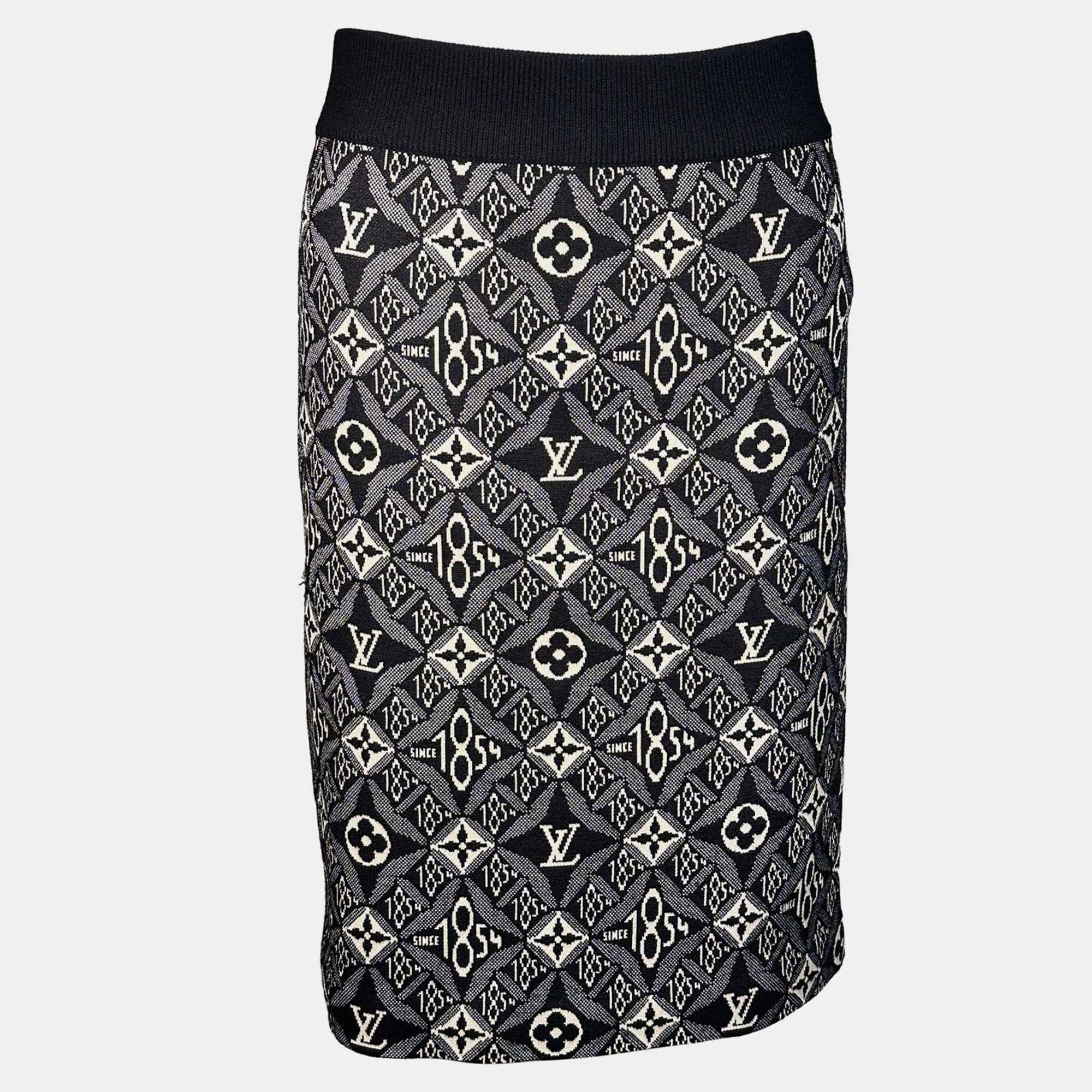 

Louis Vuitton Black Monogram Skirt 1854 Retro Feel