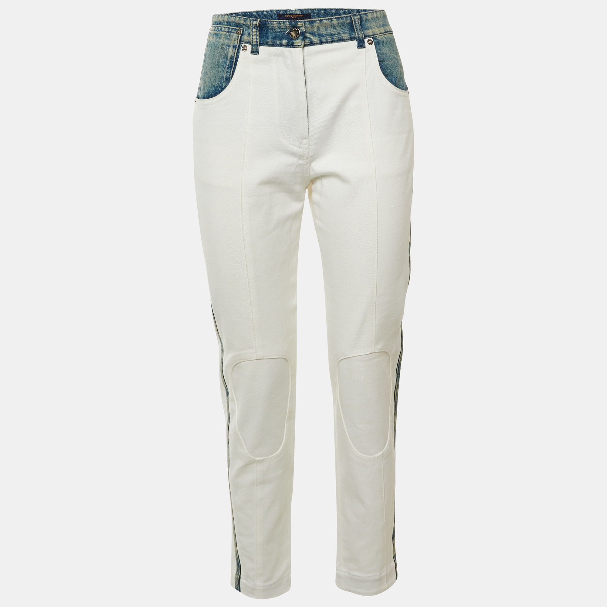 

Louis Vuitton White Two Toned Denim Slim Fit Jeans M Waist 31"