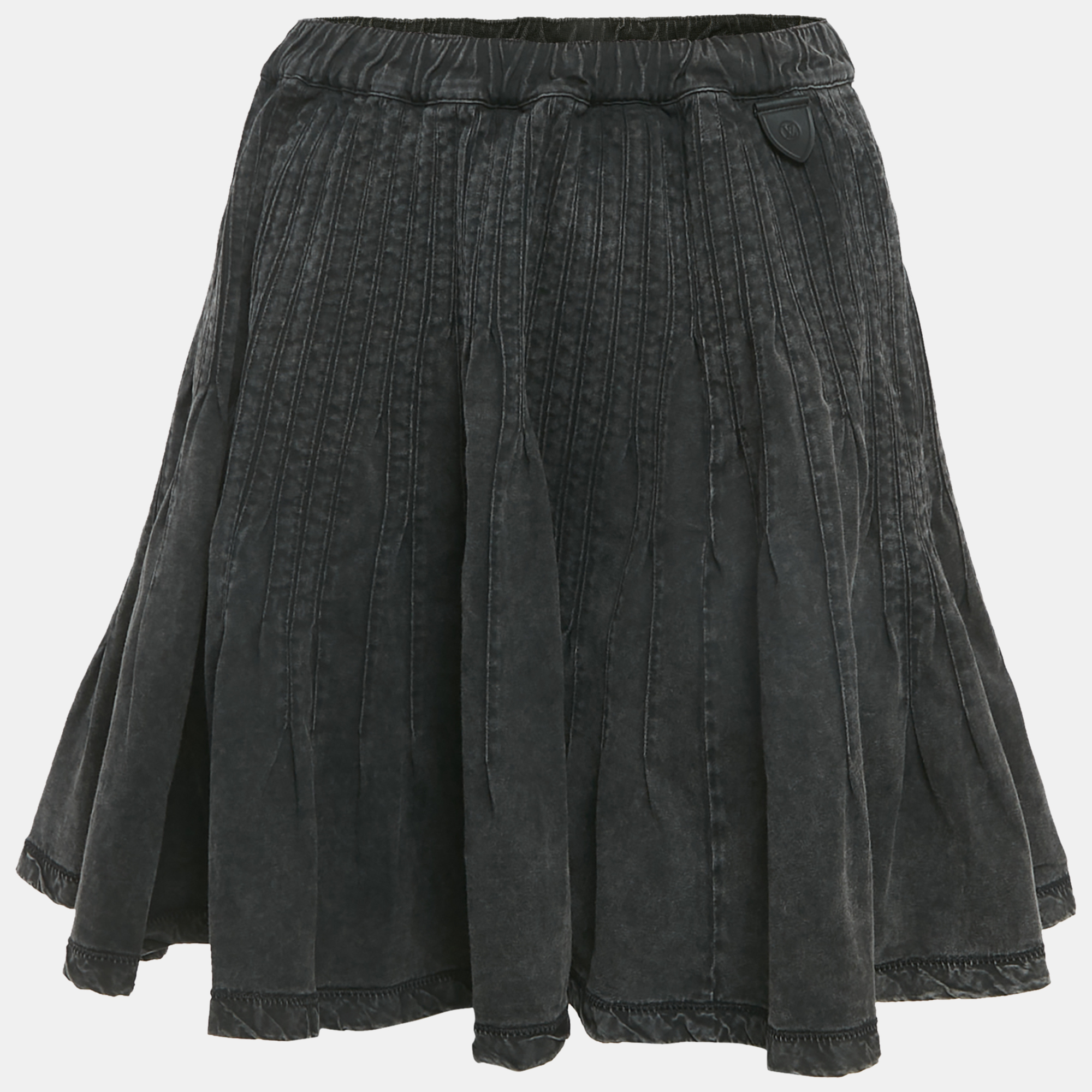 

Louis Vuitton Grey Denim Flared Mini Skirt M
