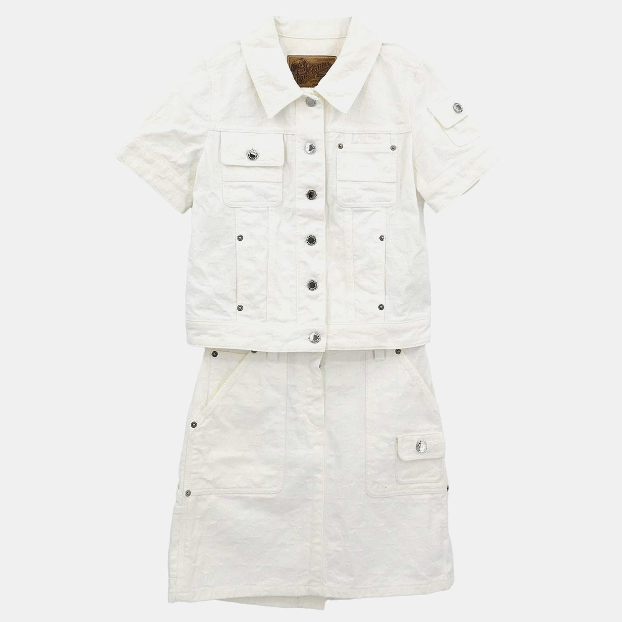 

Louis Vuitton Setup Suit Jacket Skirt White