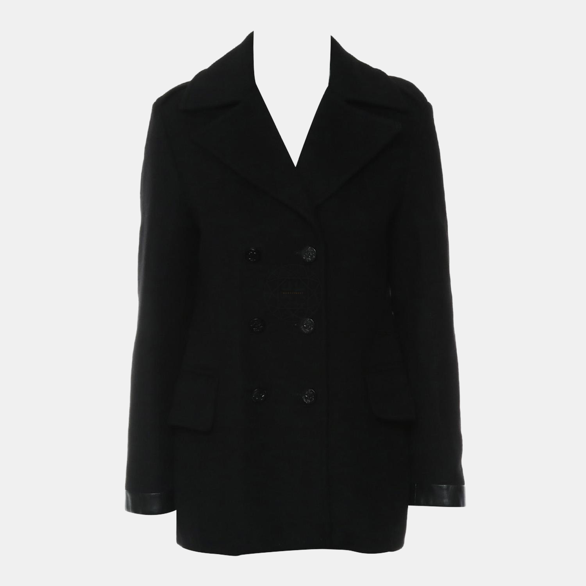 

Louis Vuitton Double Breasted Wool Coat, Black