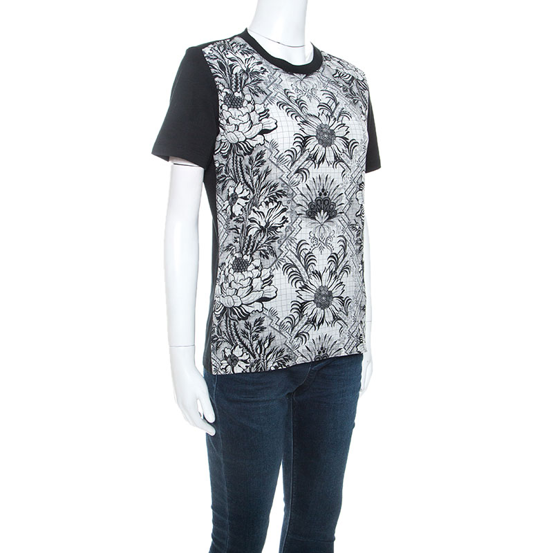 

Louis Vuitton Black Printed Silk Crew Neck T-Shirt