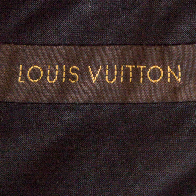 Louis Vuitton Pink & Brown Printed Denim Pleated Shorts S Louis Vuitton