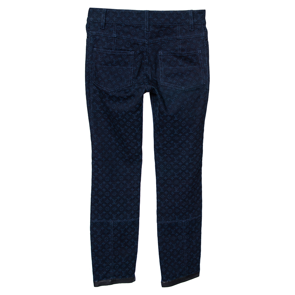 

Louis Vuitton Navy Blue Monogram Jacquard Denim Jeans