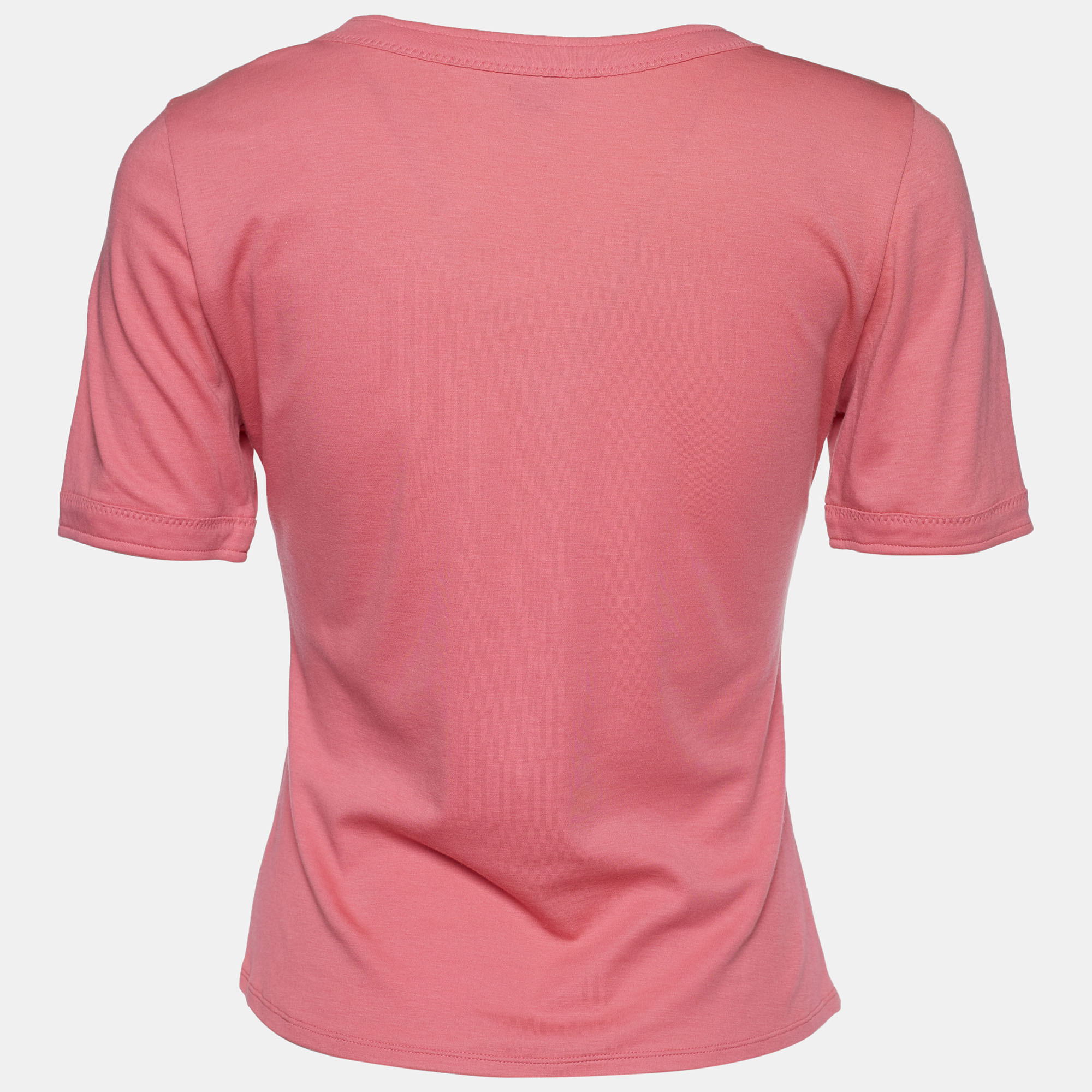 

Louis Vuitton Pink Jersey Bow & Charms Detail Top