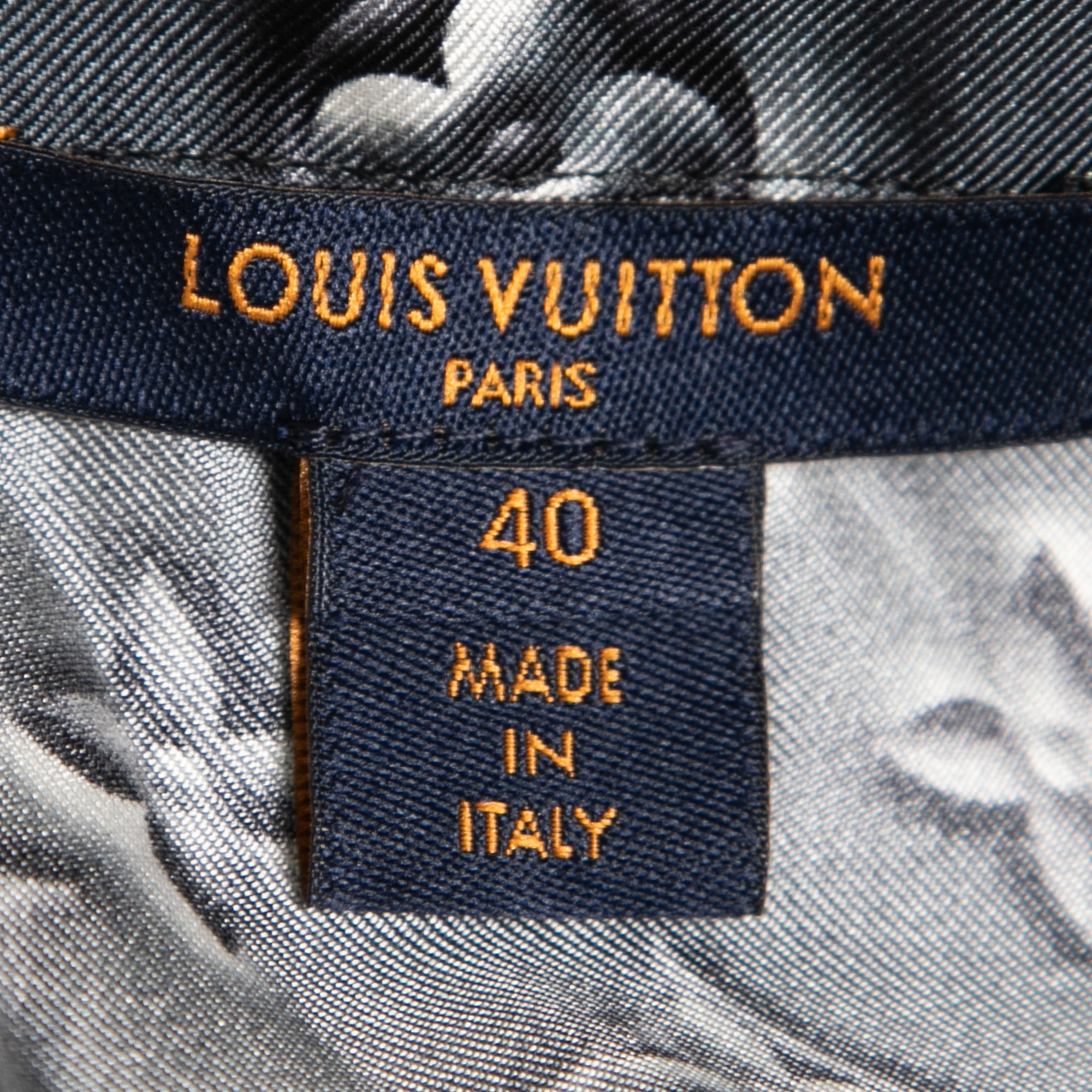 Louis Vuitton Silk Mix Pyjama Pants Grey. Size 52