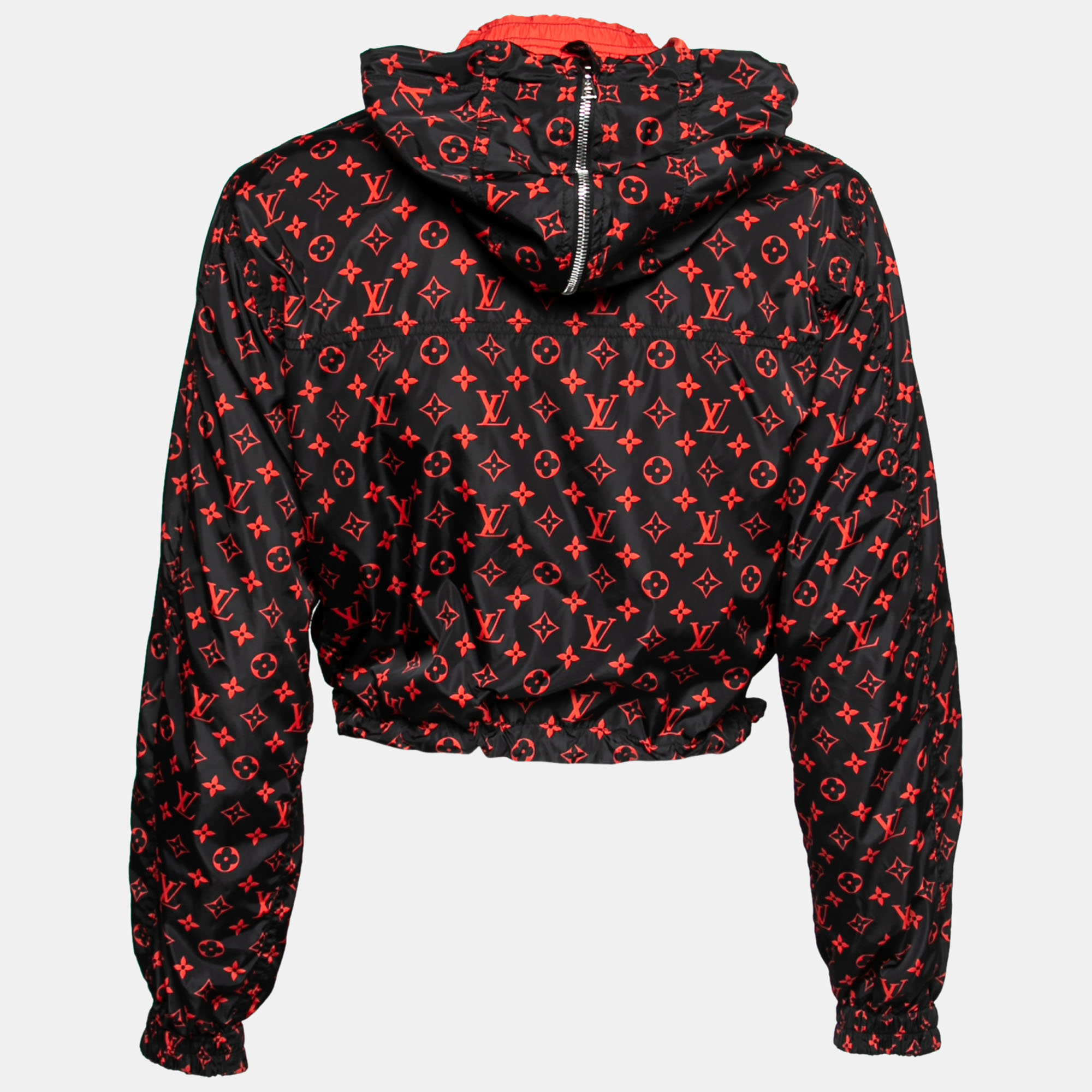 

Louis Vuitton Black/Red Monogram Synthetic Reversible Windbreaker Jacket
