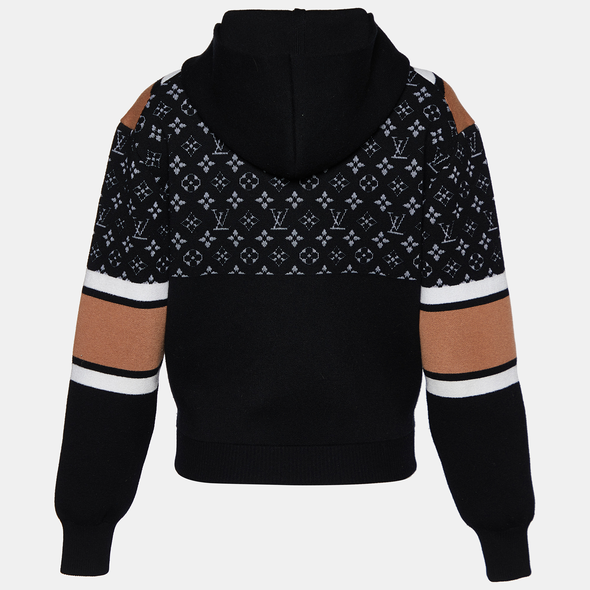 

Louis Vuitton Black Monogram Jacquard Knit Zip Up Hoodie