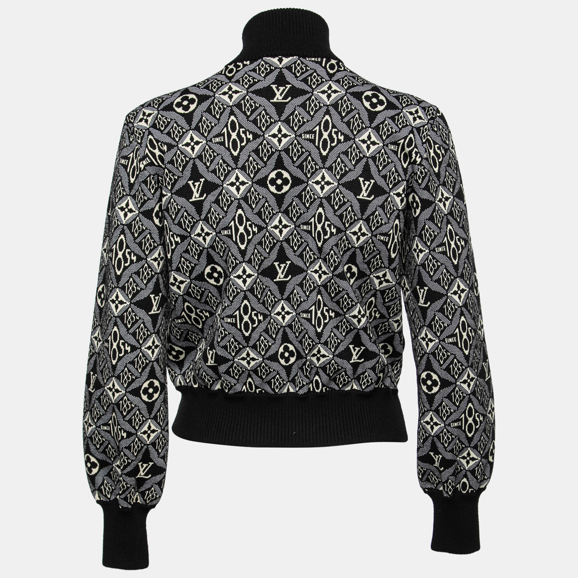 

Louis Vuitton Black Since 1854 Monogram Knit Bomber Jacket