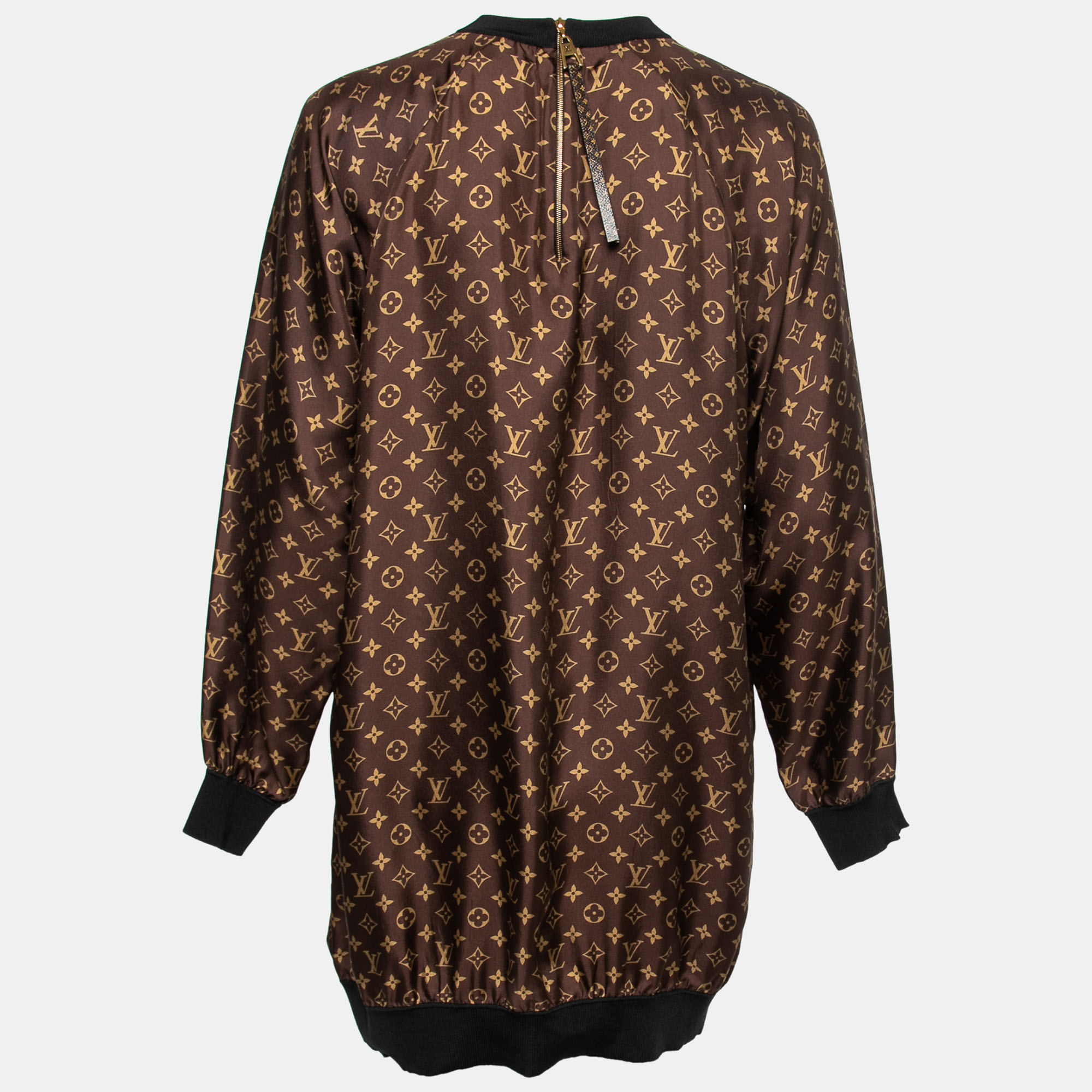 

Louis Vuitton Brown Monogram Silk Sweater Dress