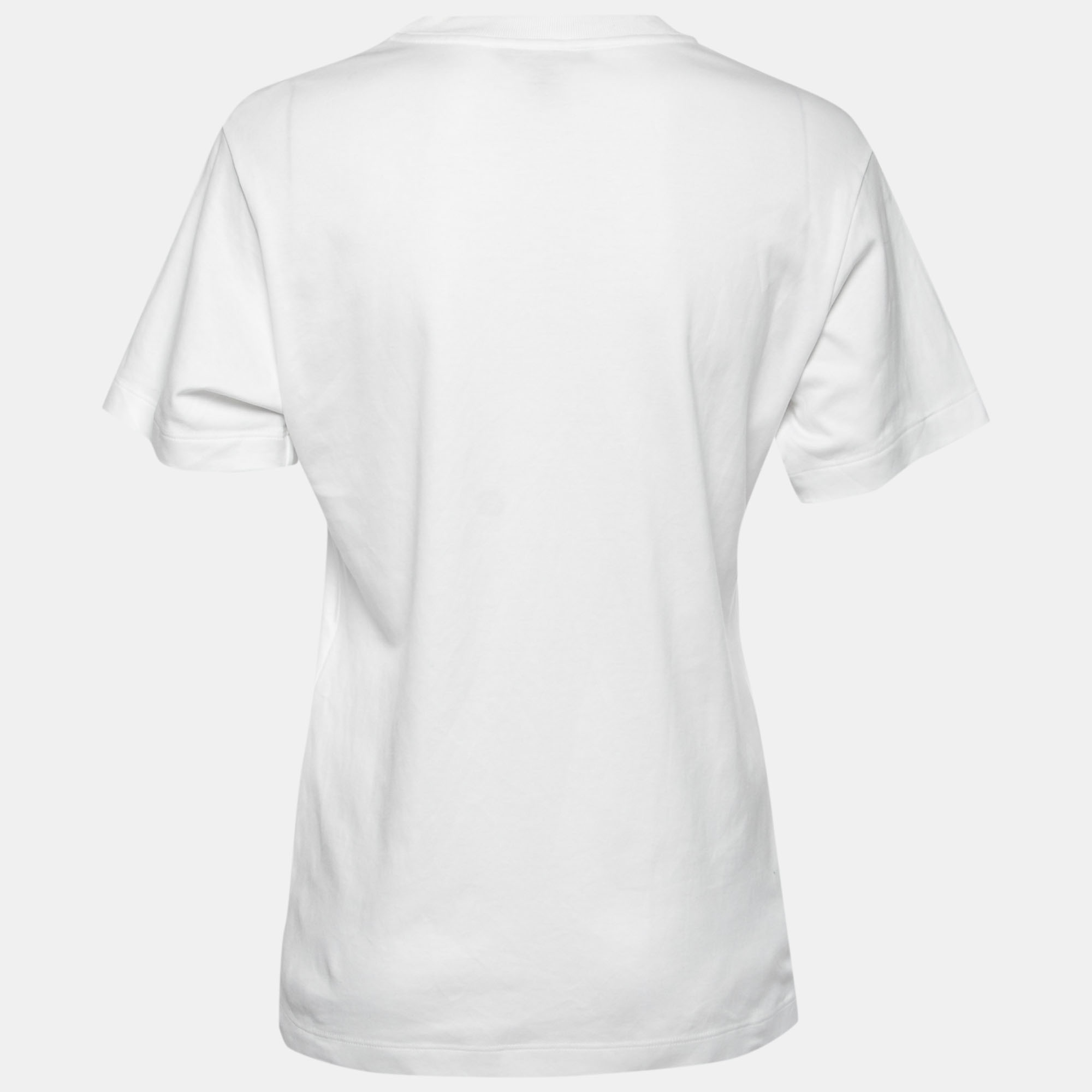 

Louis Vuitton White Cotton Coat of Arms Print T-Shirt