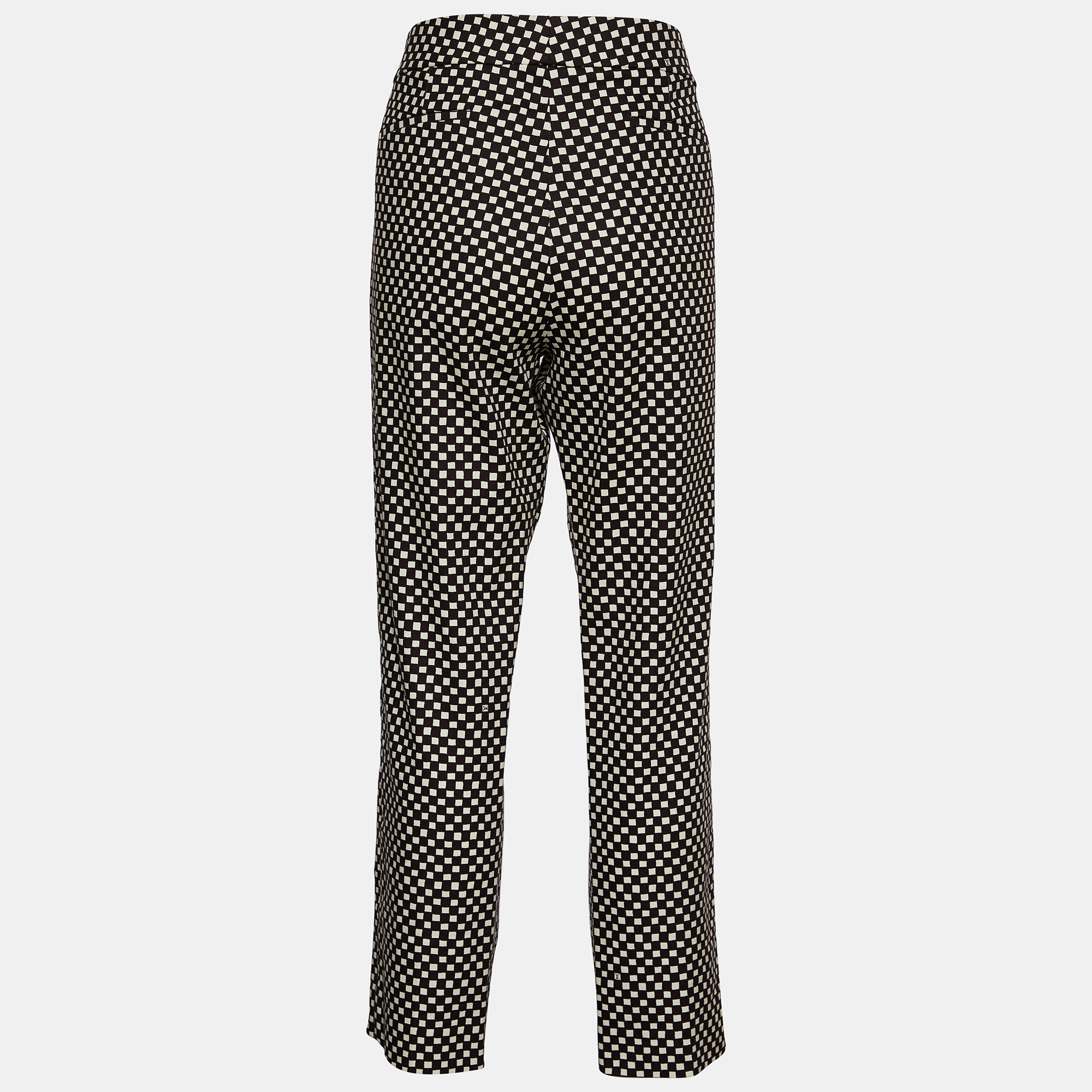 

Louis Vuitton Brown & Beige Cotton Canvas Straight Leg Pants