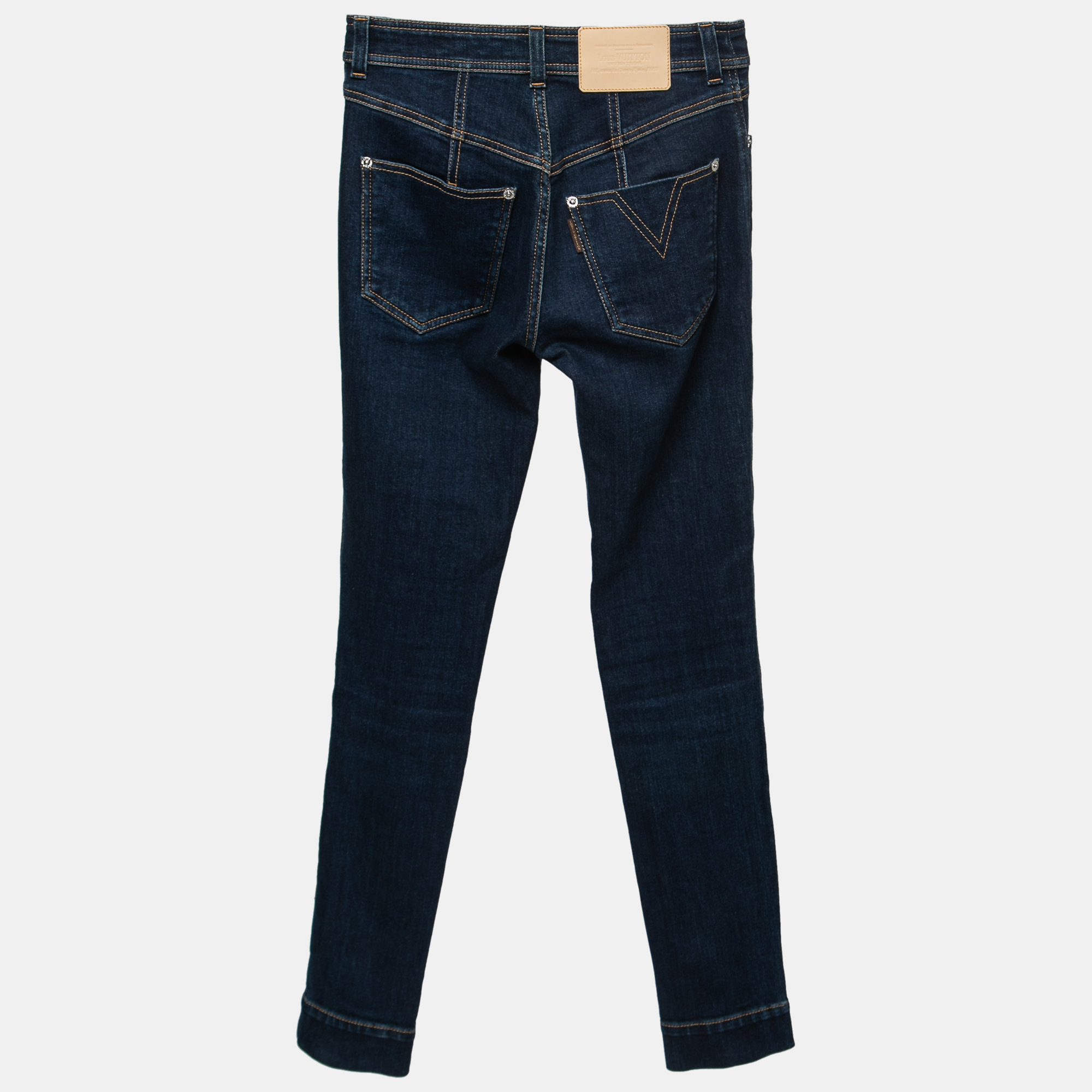 

Louis Vuitton Blue Denim Skinny Jeans  Waist 26