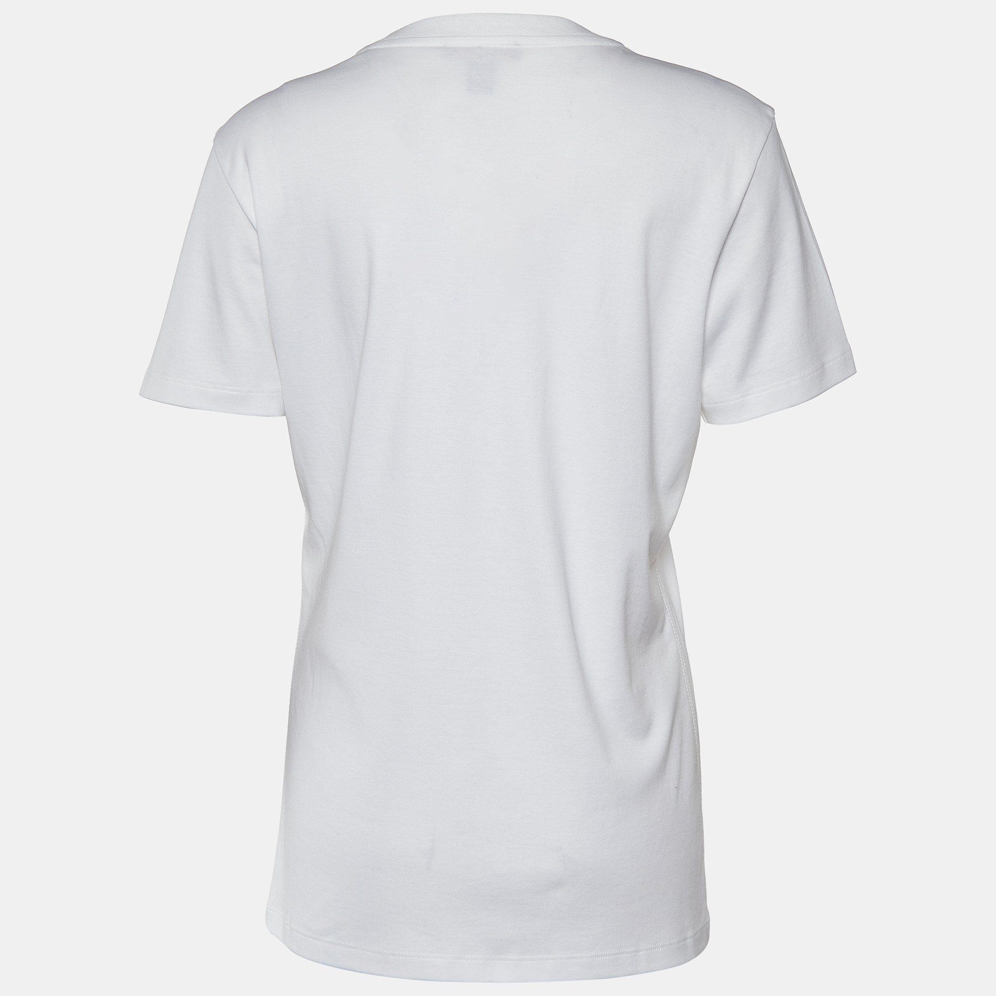 

Louis Vuitton White Cotton Knit LV Stamp T-shirt