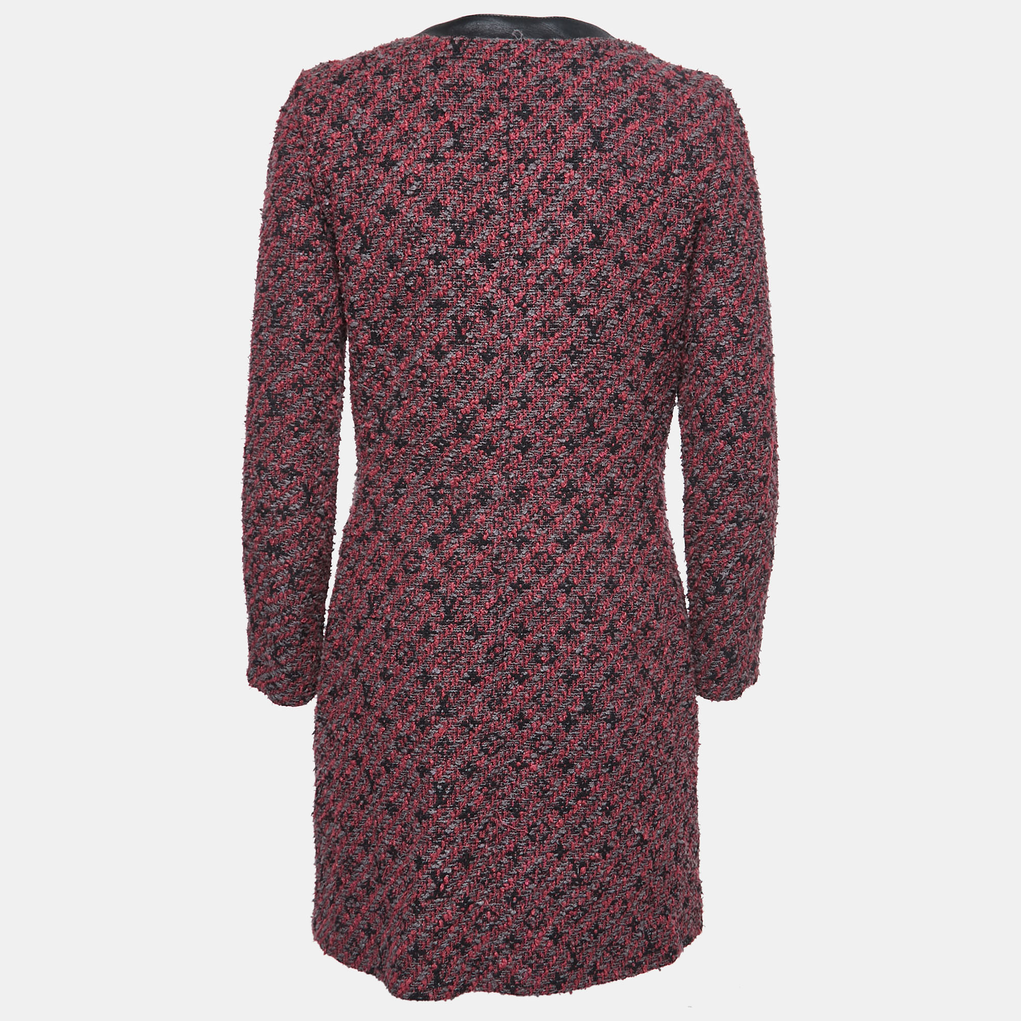 

Louis Vuitton Burgundy Tweed Long Coat