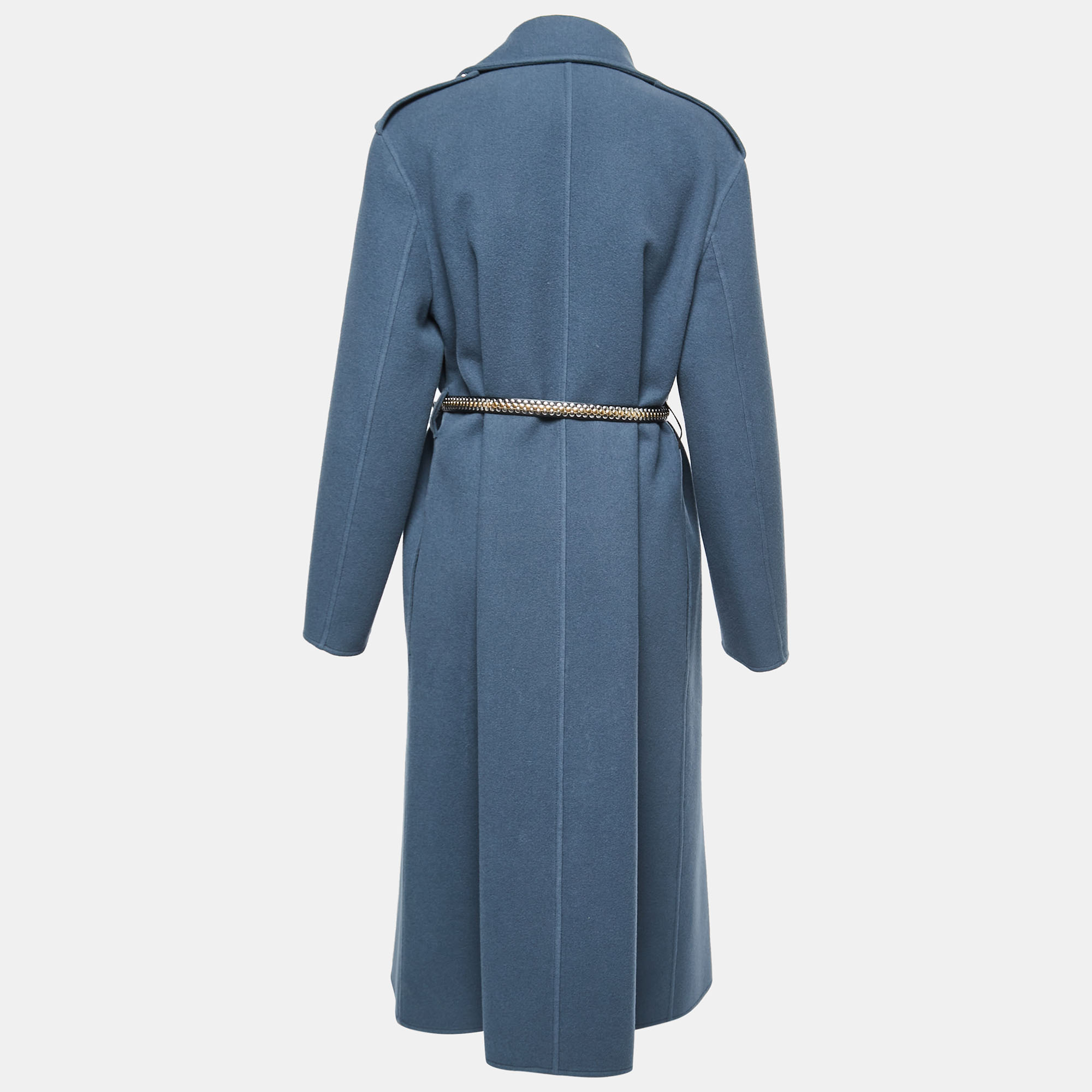 

Louis Vuitton Dark Blue Wool & Silk Long Coat