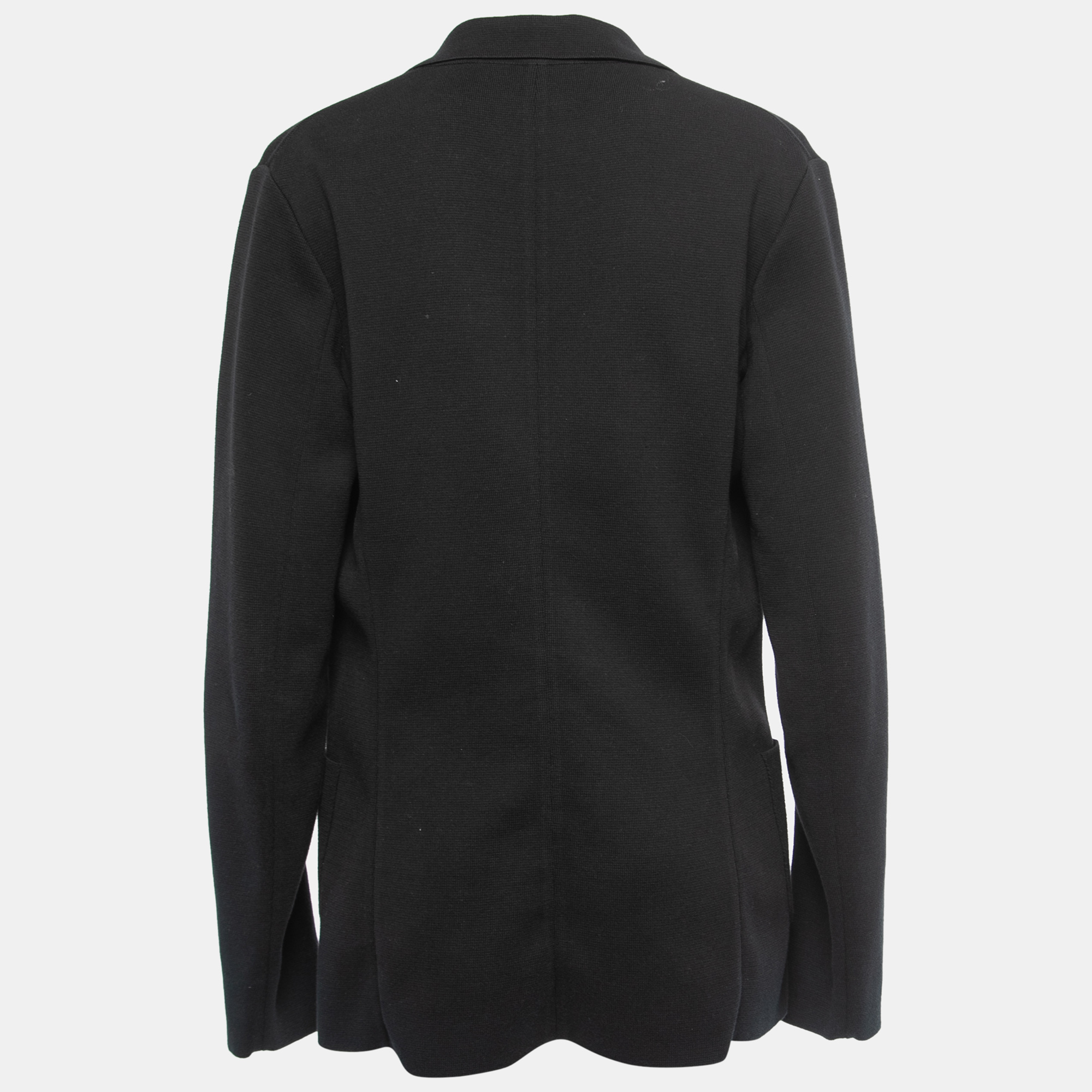 

Louis Vuitton Black Cotton Knit Single Breasted Blazer